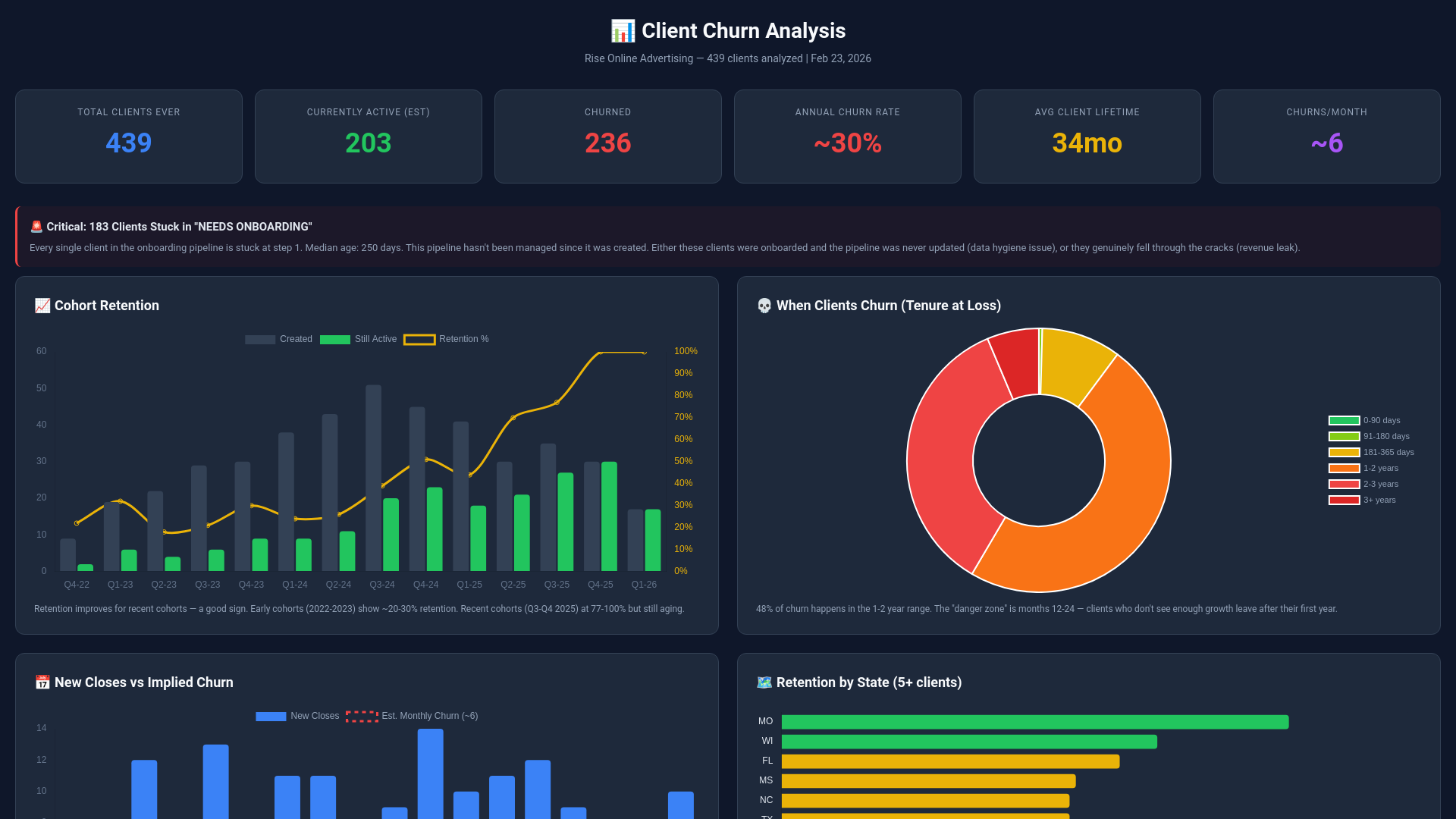website screenshot of https://rise-churn-analysis.pages.dev/