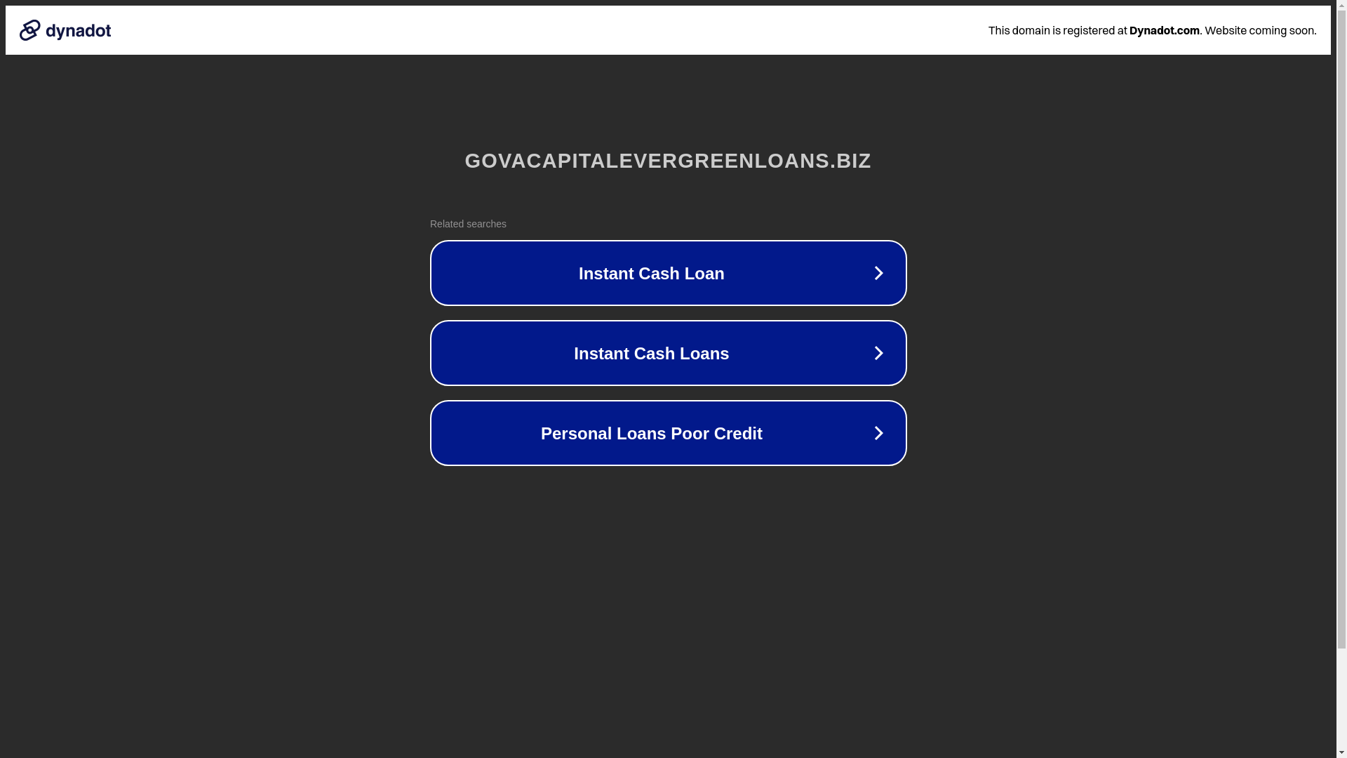 website screenshot of https://govacapitalevergreenloans.biz/
