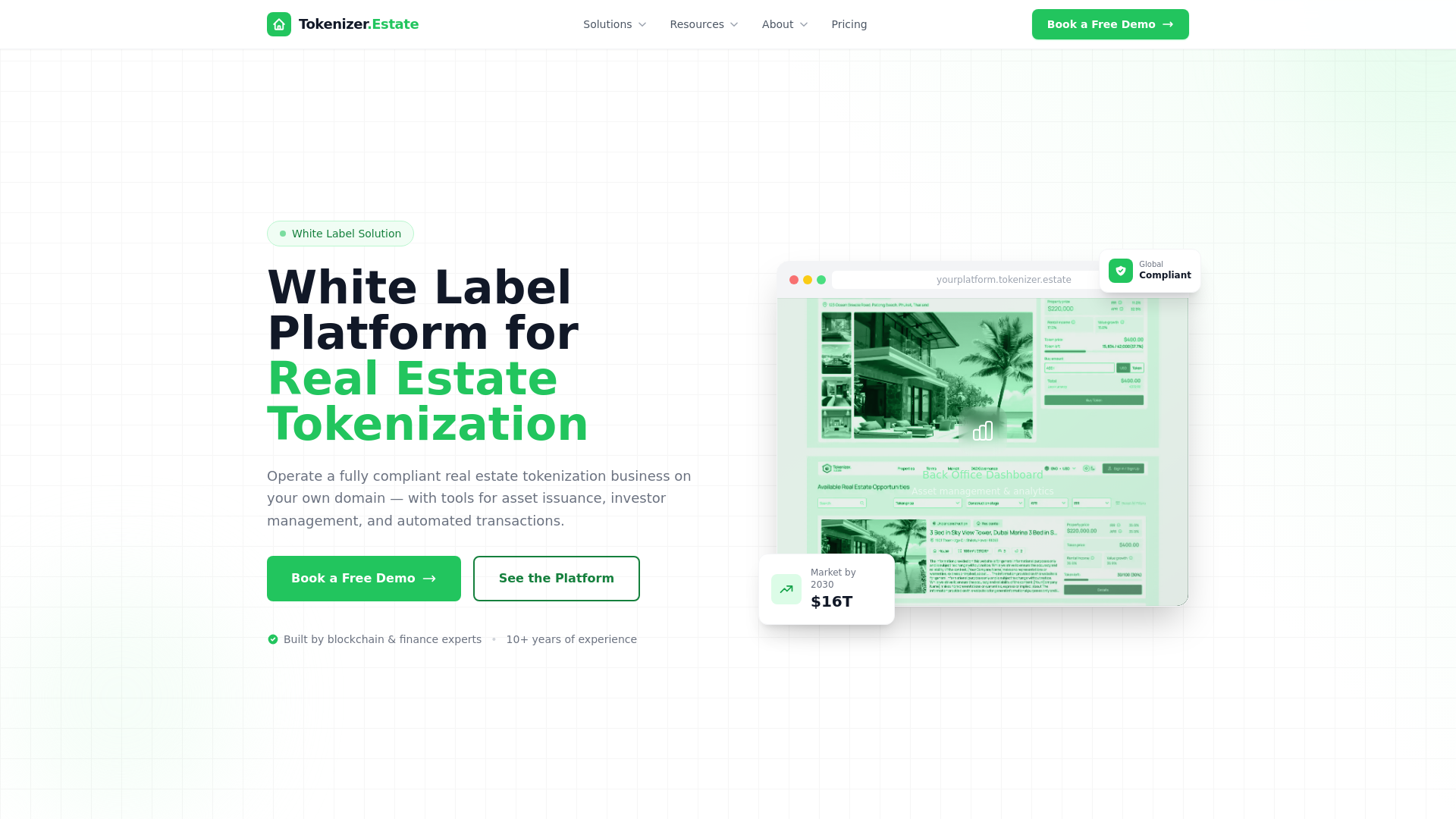 website screenshot of https://tokenestate.pages.dev/