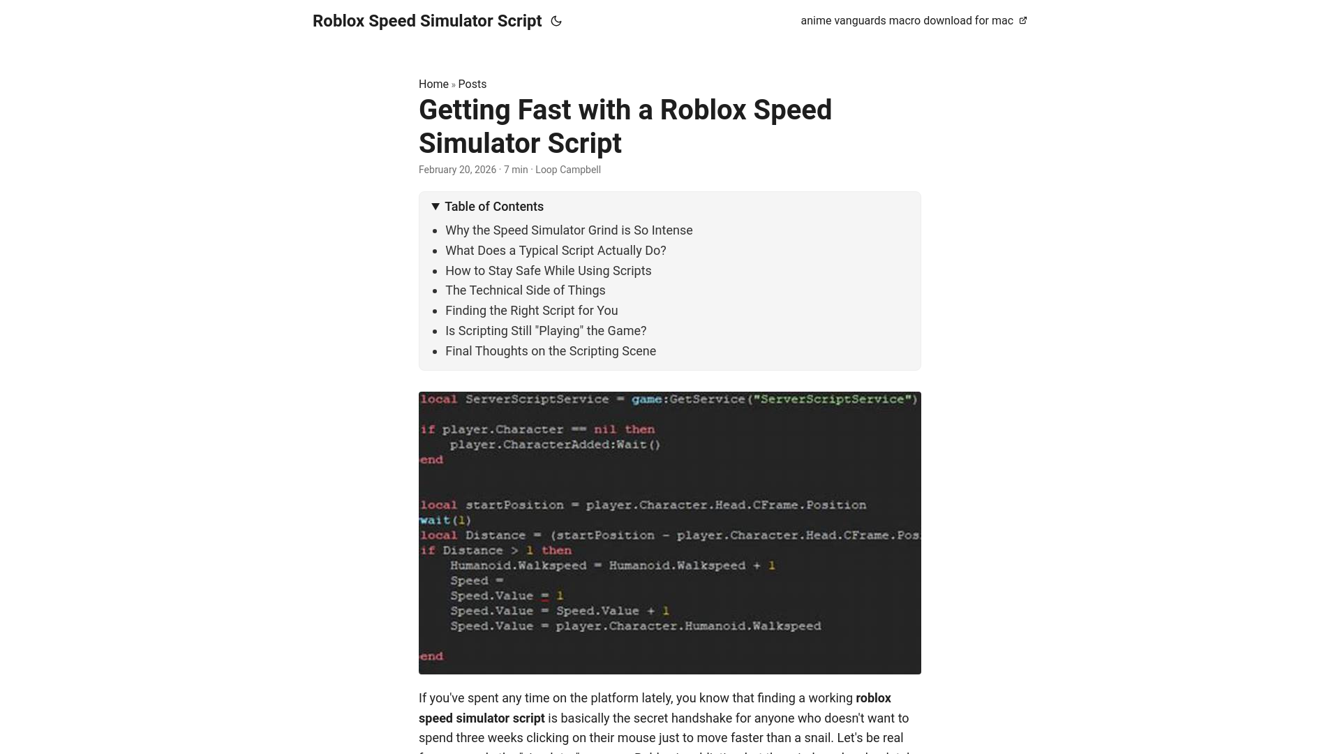 website screenshot of https://roblox-speed-simulator-script.pages.dev/