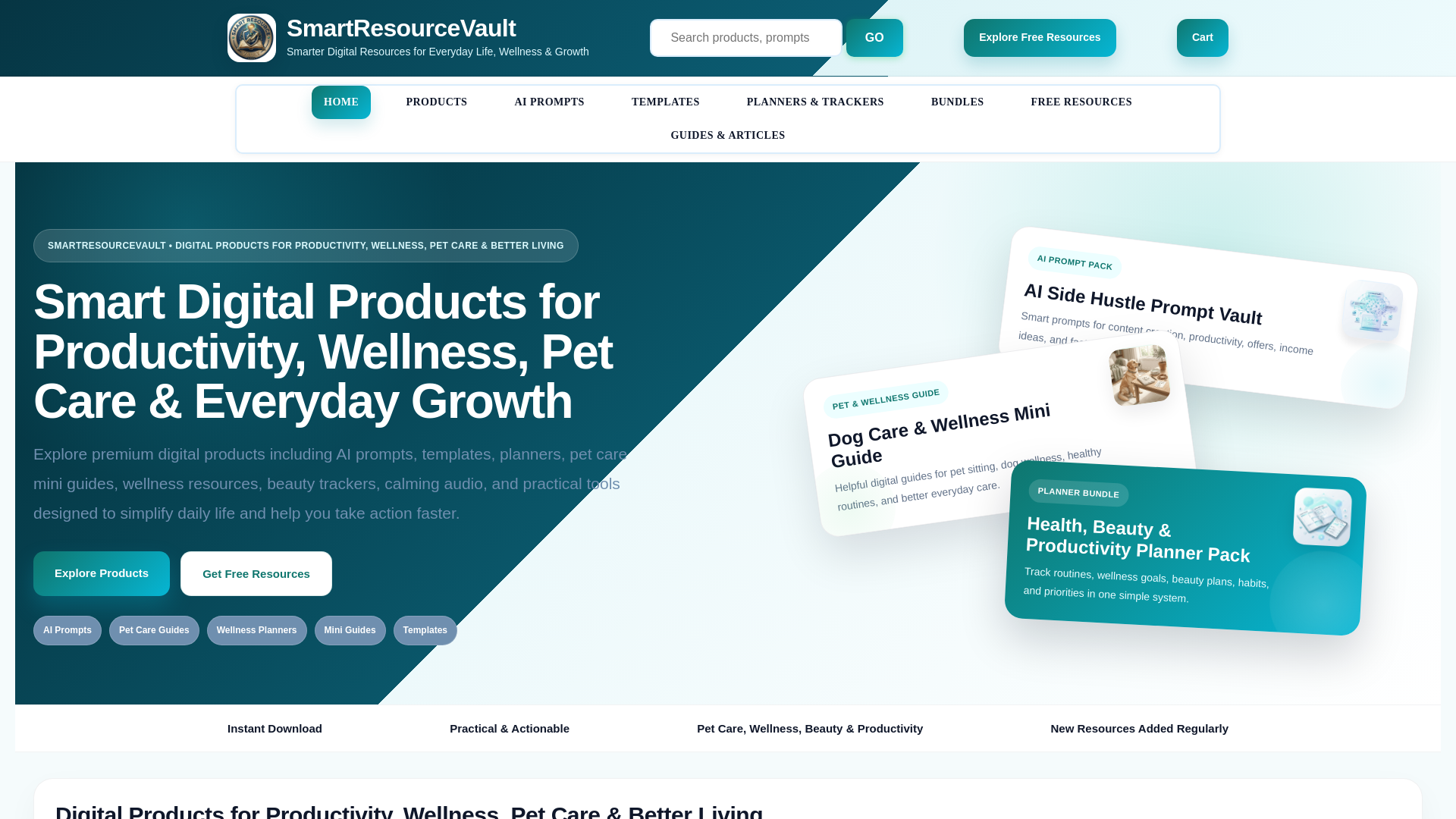 website screenshot of https://smartresourcevault.com