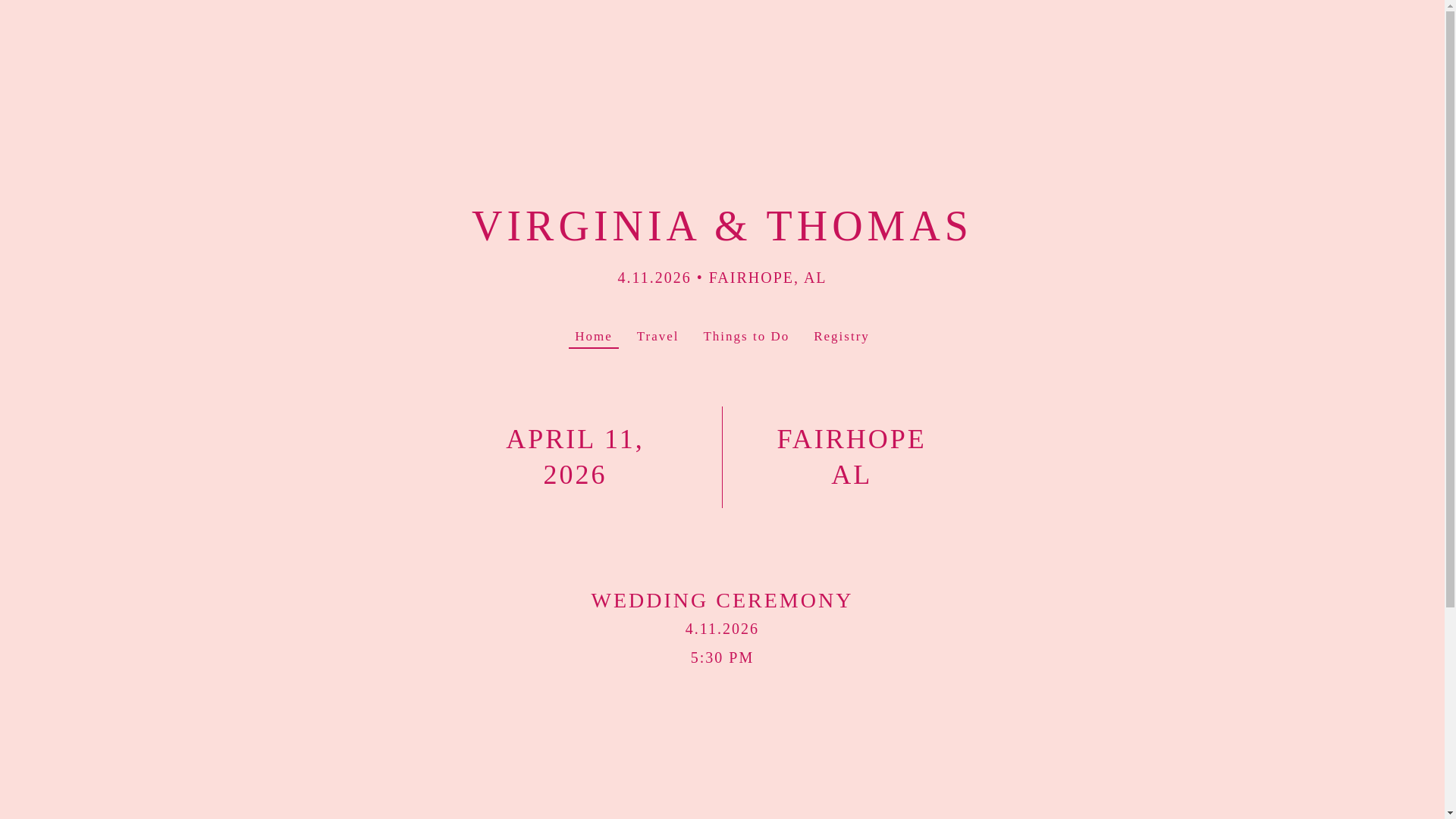 website screenshot of https://virginiaandthomas.com/