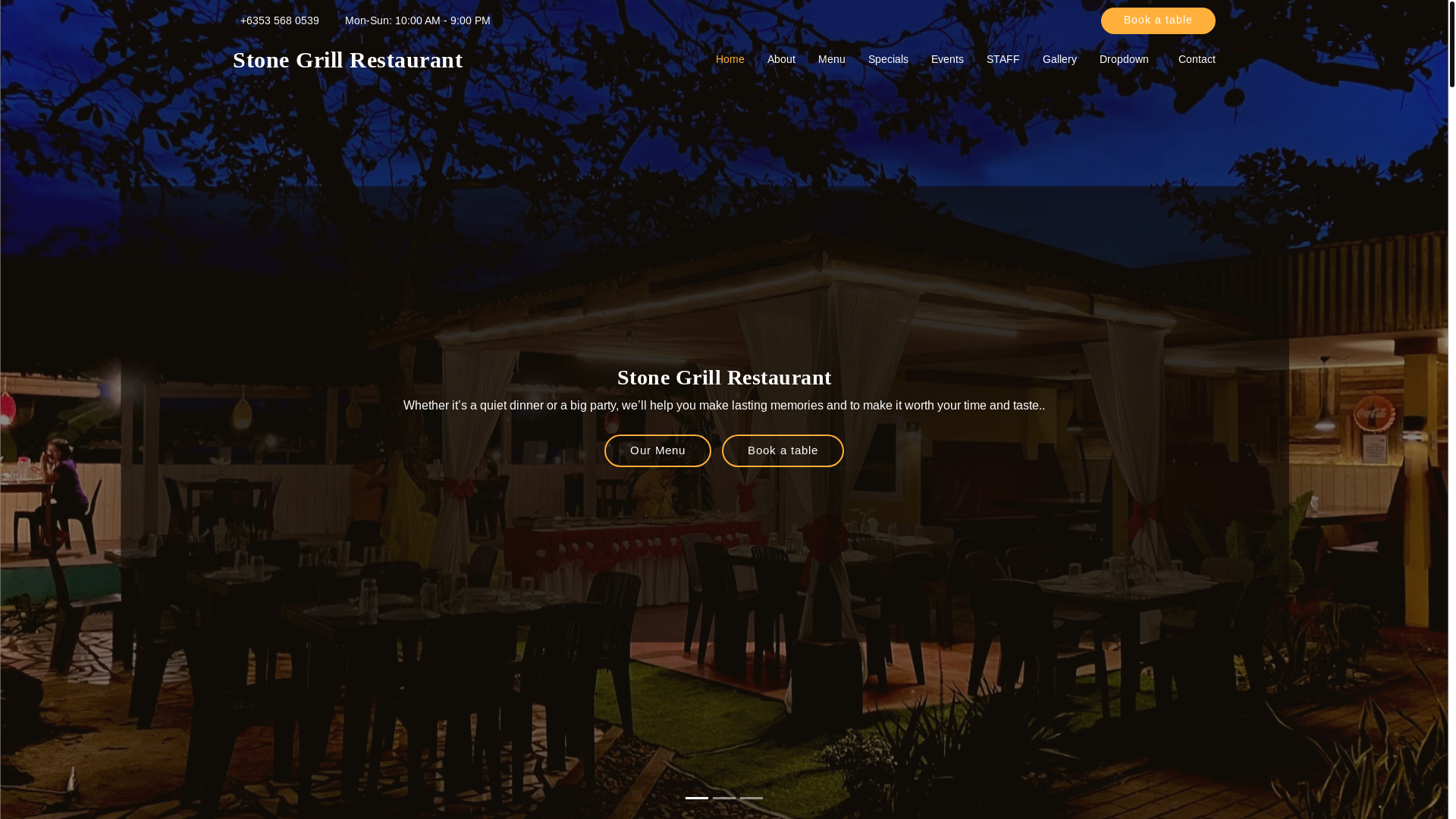 website screenshot of https://stonegrillresto.net/