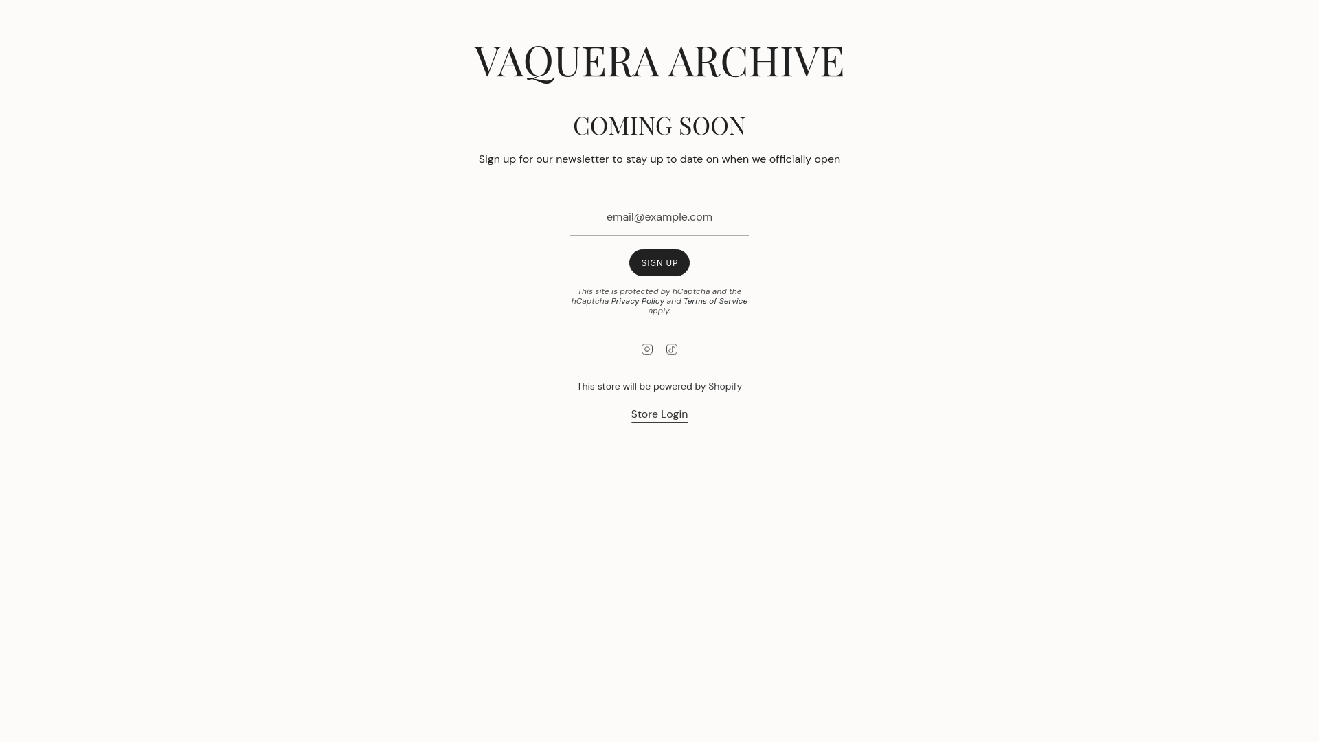website screenshot of https://vaqueraarchive.com/
