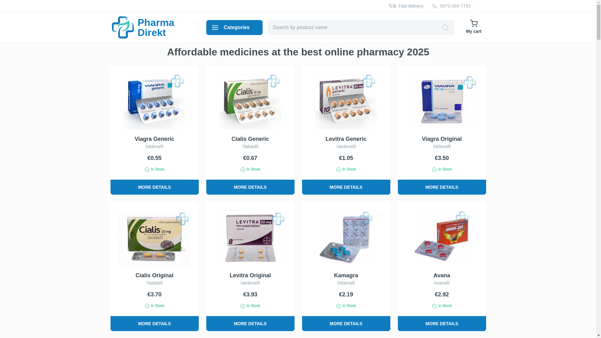 website screenshot of https://pharmadirekt24.de/