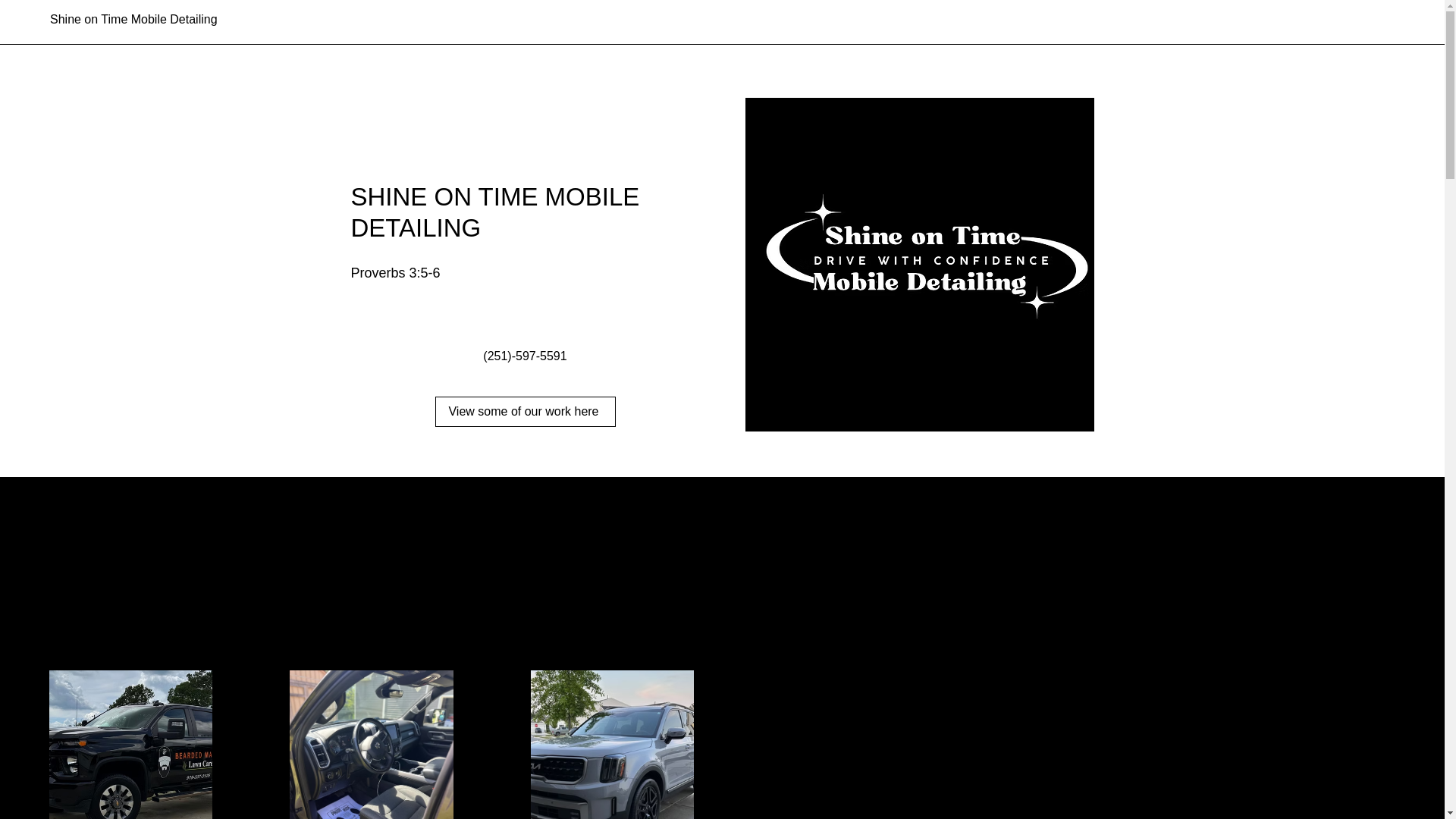 website screenshot of https://shineontimemobiledetailing.com/