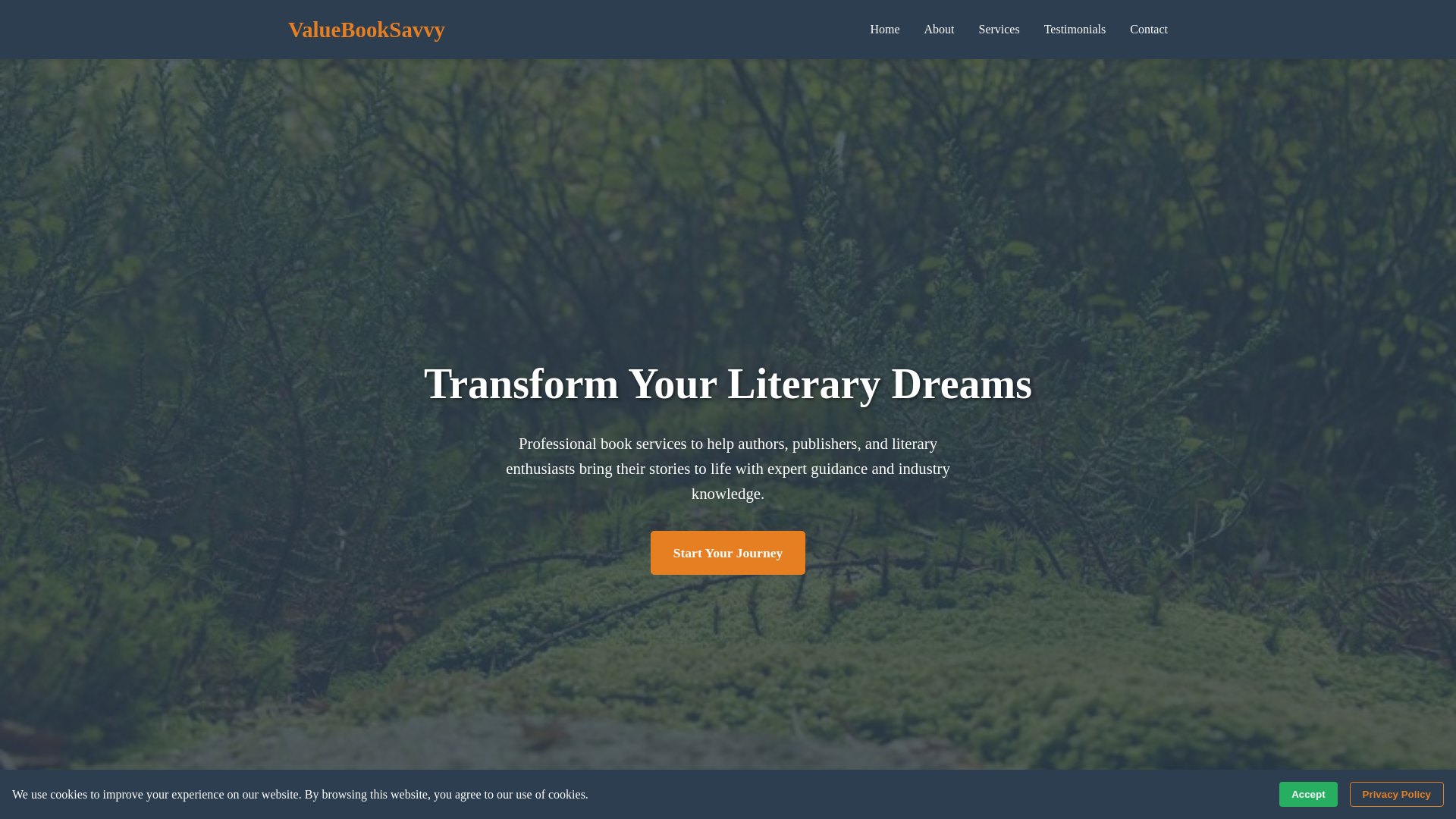 website screenshot of https://valuebooksavvy.shop/