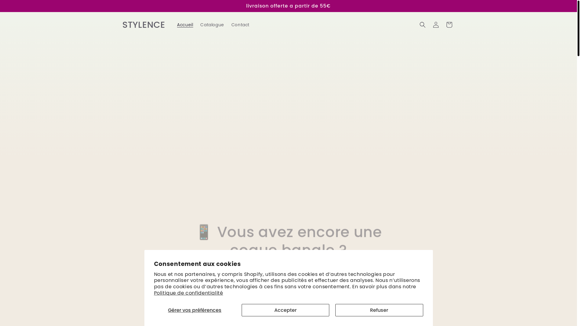 website screenshot of https://stylence-shop.com/