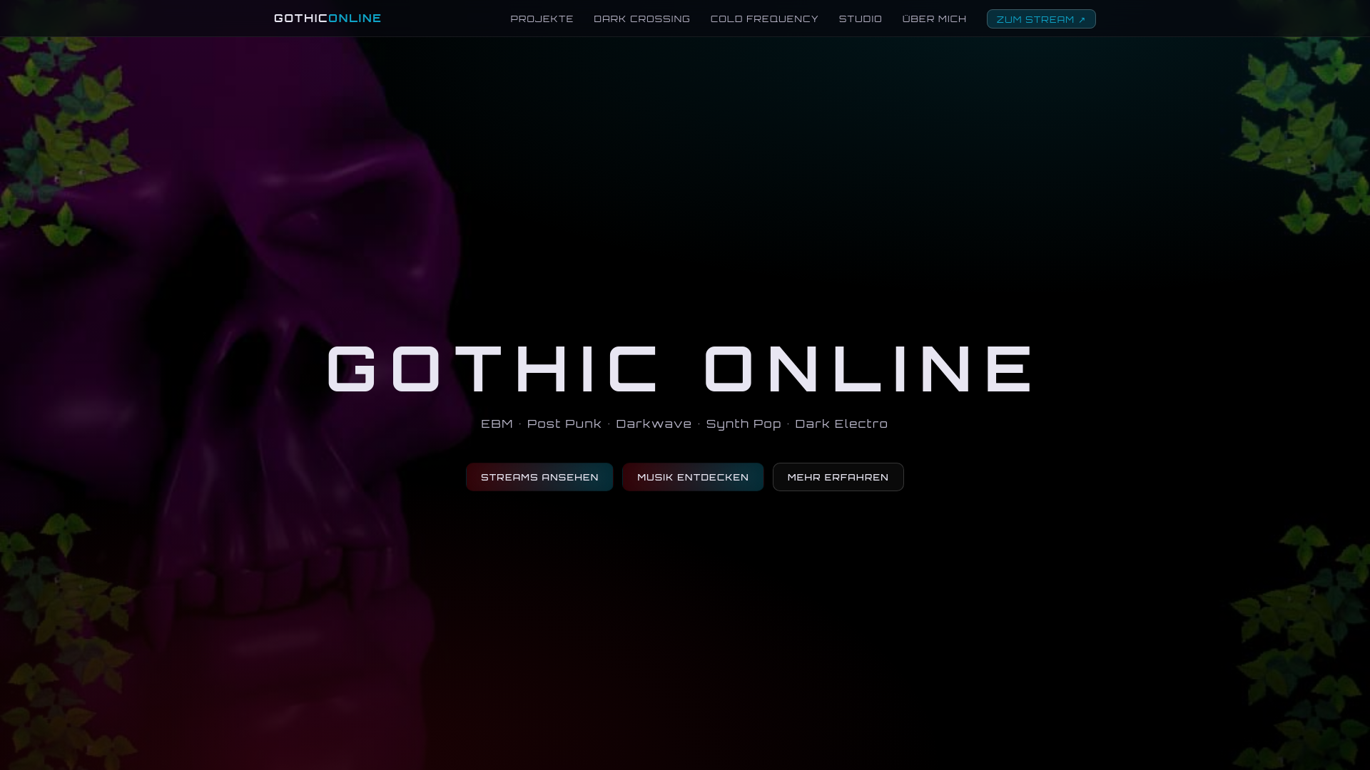 website screenshot of https://gothiconline.pages.dev/