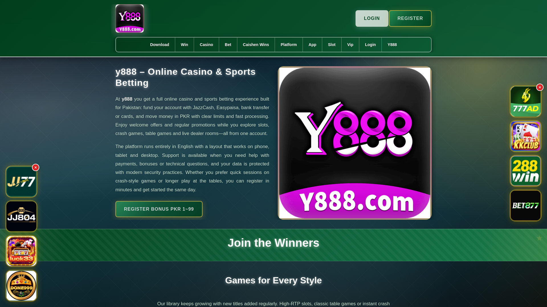 website screenshot of https://y888salam.com/