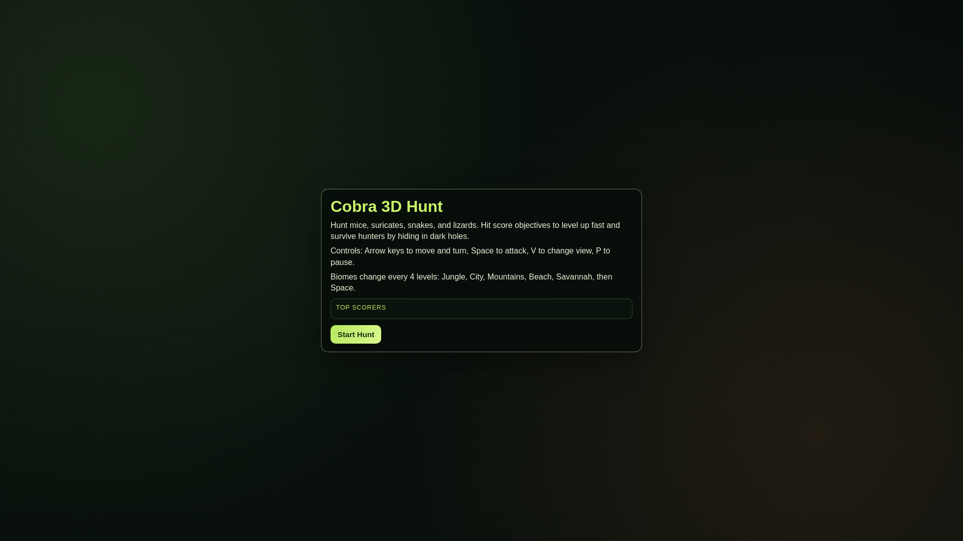 website screenshot of https://cobra3dhunt.pages.dev/
