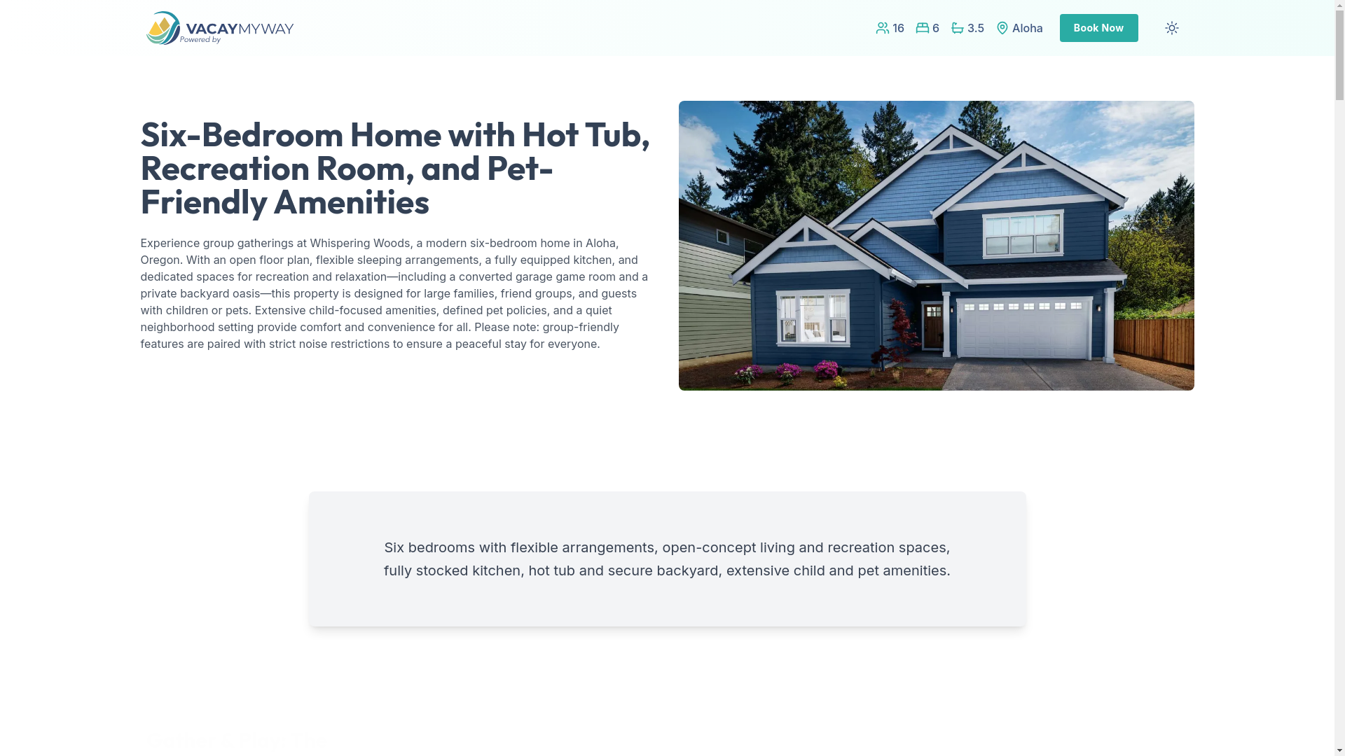 website screenshot of https://serenealoha.vacations/