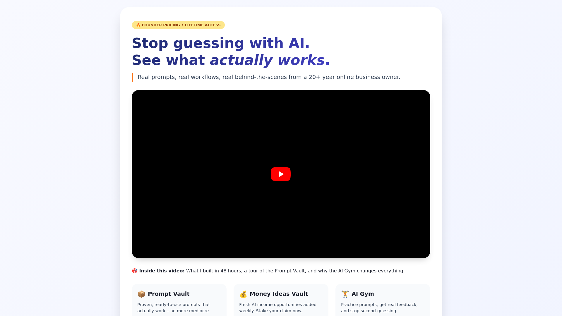 website screenshot of https://stopguessingai.com/