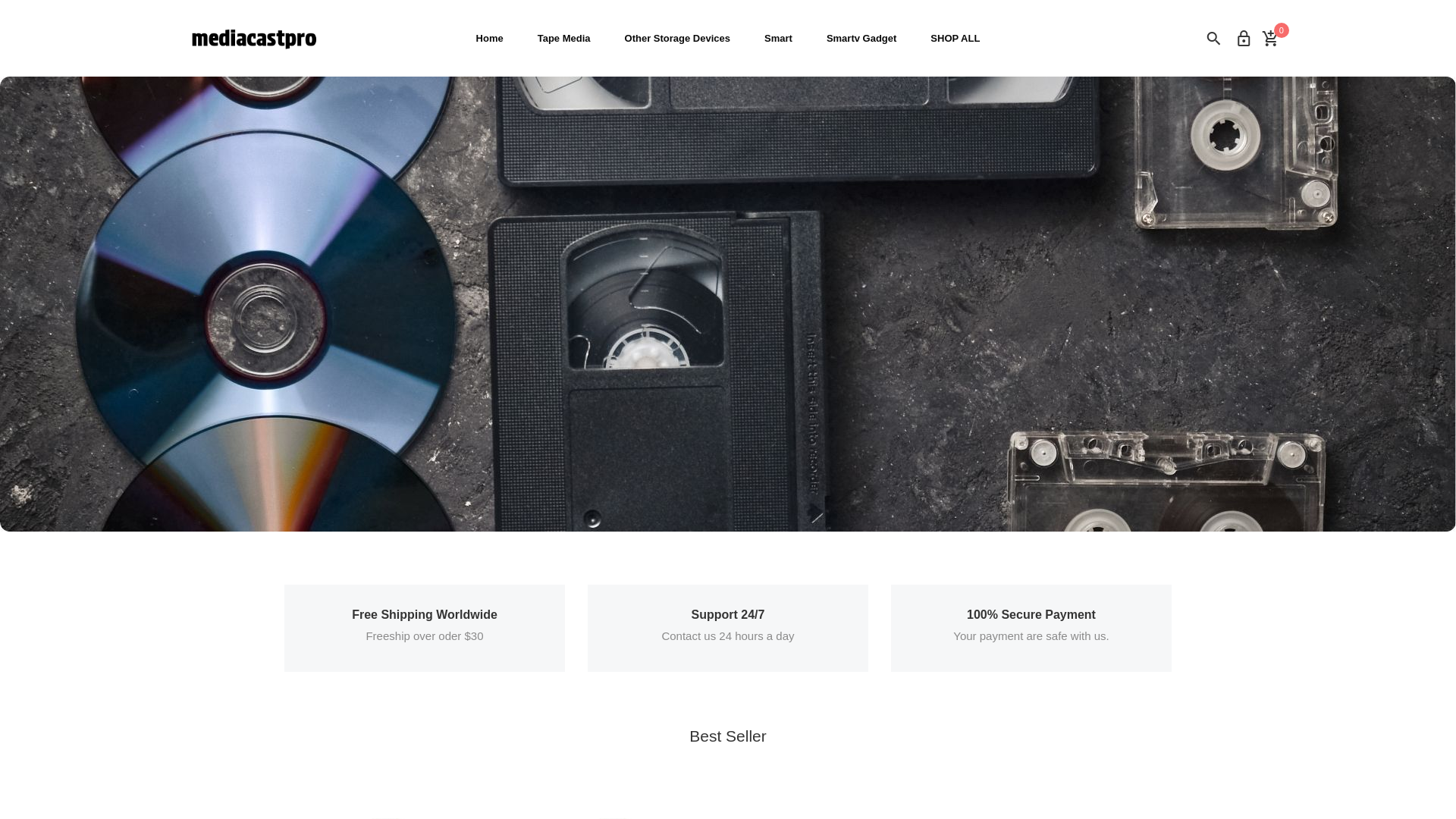 website screenshot of https://mediacastpro.shop/