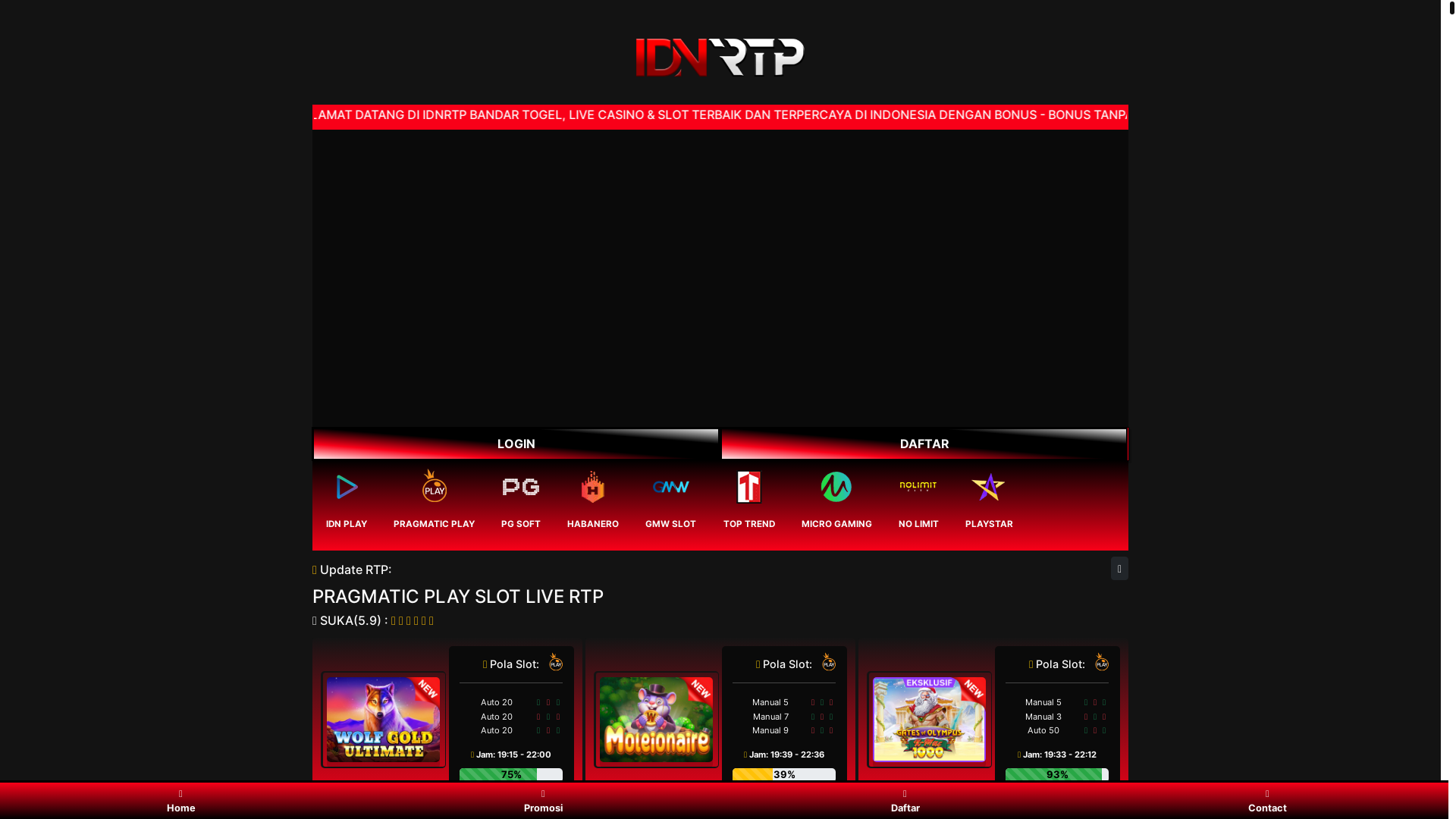 website screenshot of https://idnrtp35.xyz/