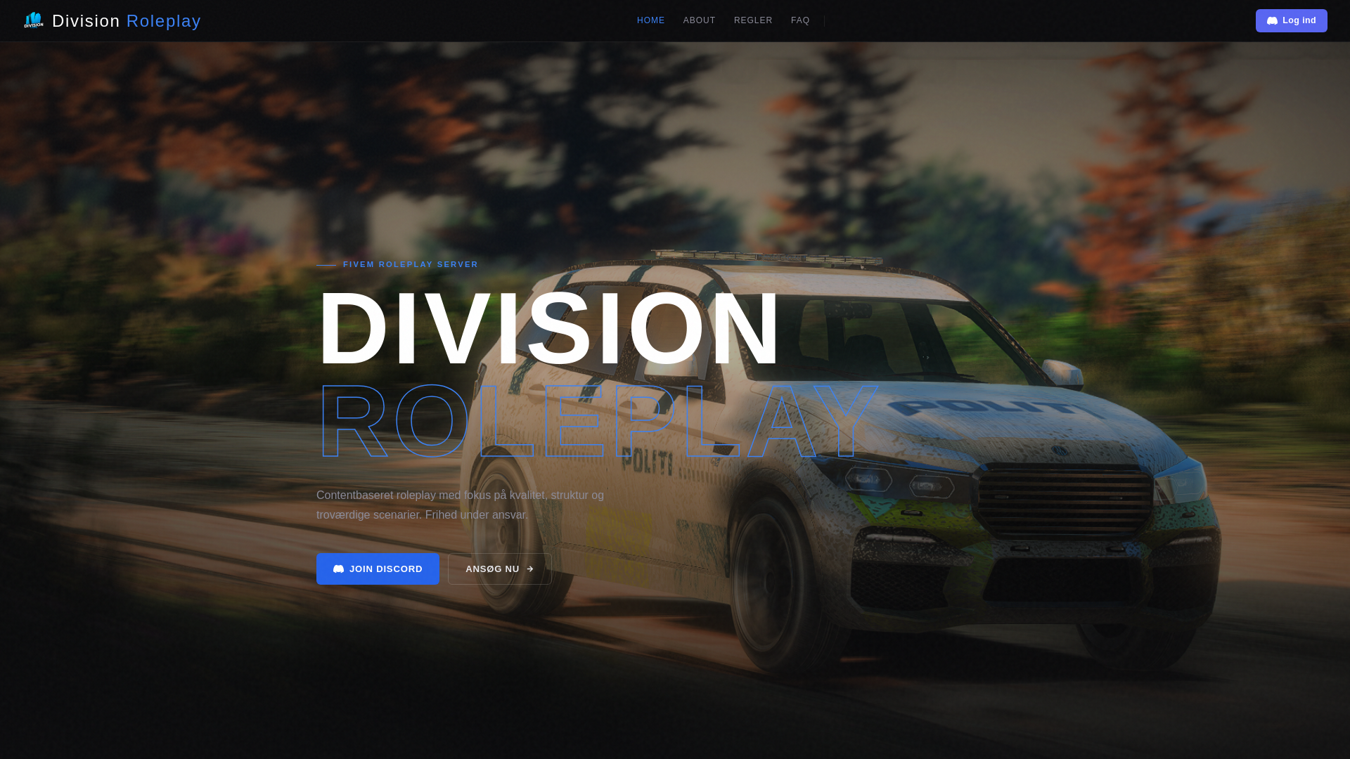 website screenshot of https://divisionroleplay.dk/