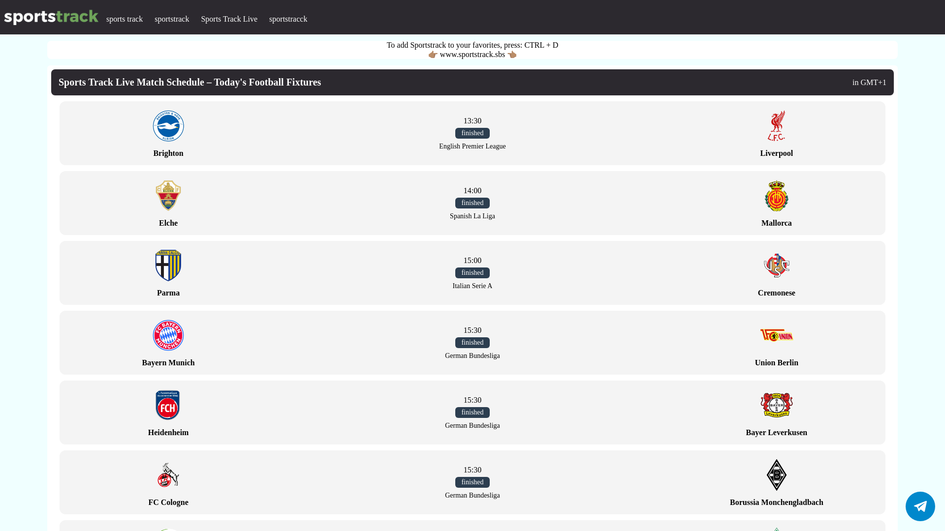 website screenshot of https://sportstrack.sbs/