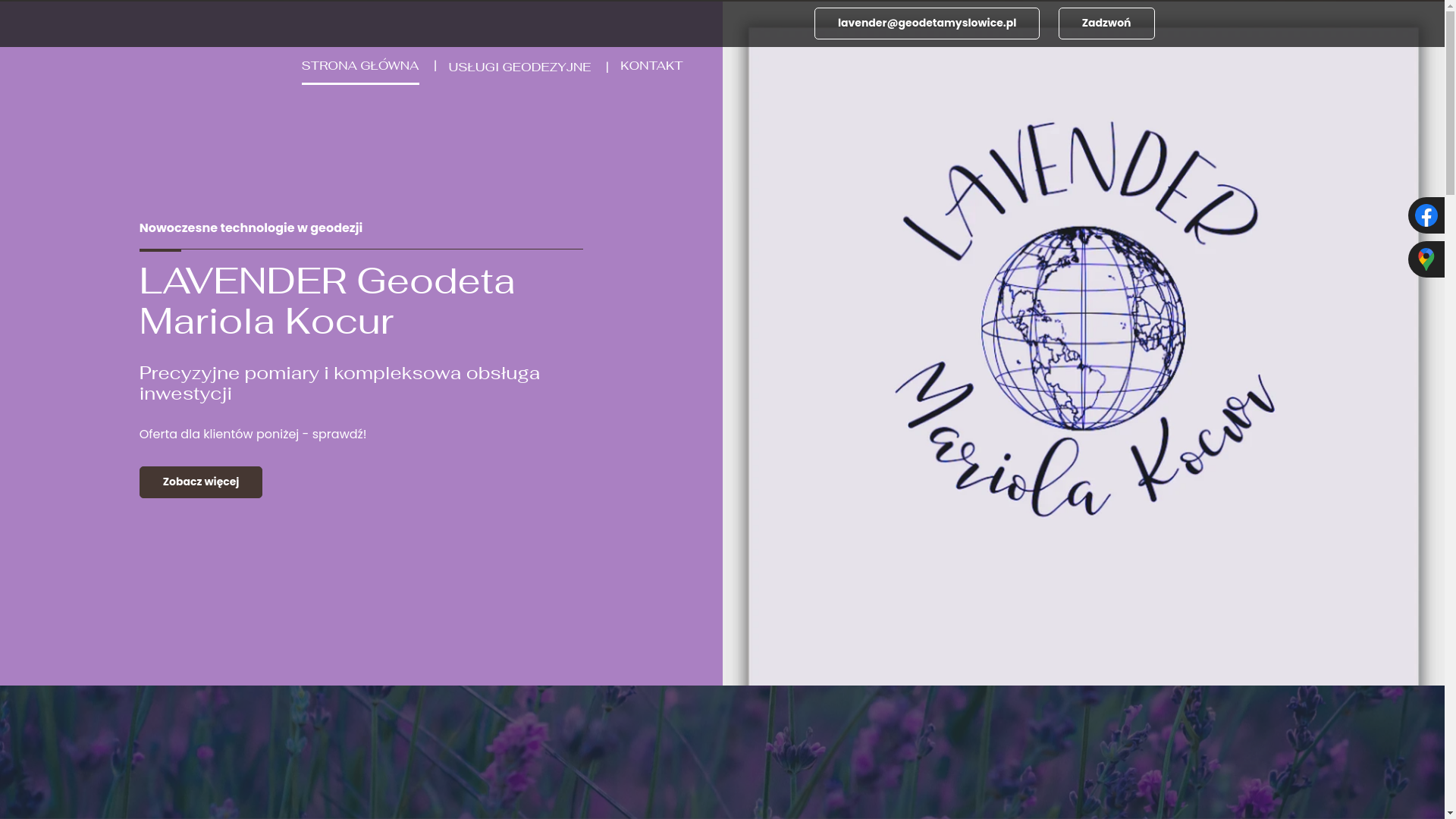 website screenshot of https://geodetamyslowice.pl/
