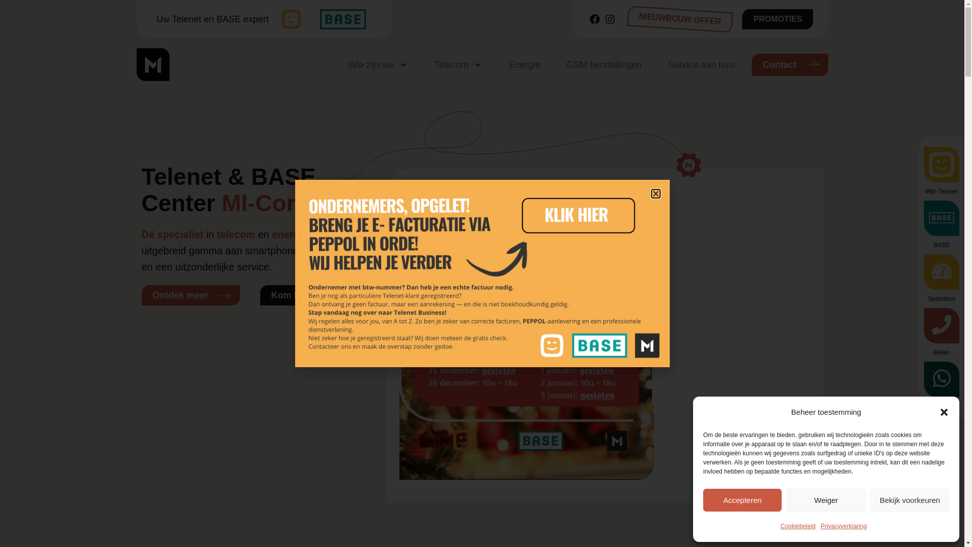 website screenshot of https://miconcept.be/