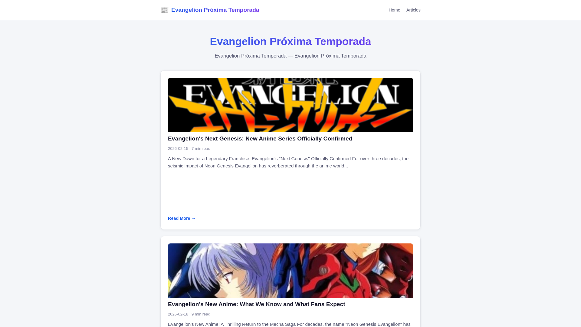 website screenshot of https://evangelion-proxima-temporada.pages.dev/