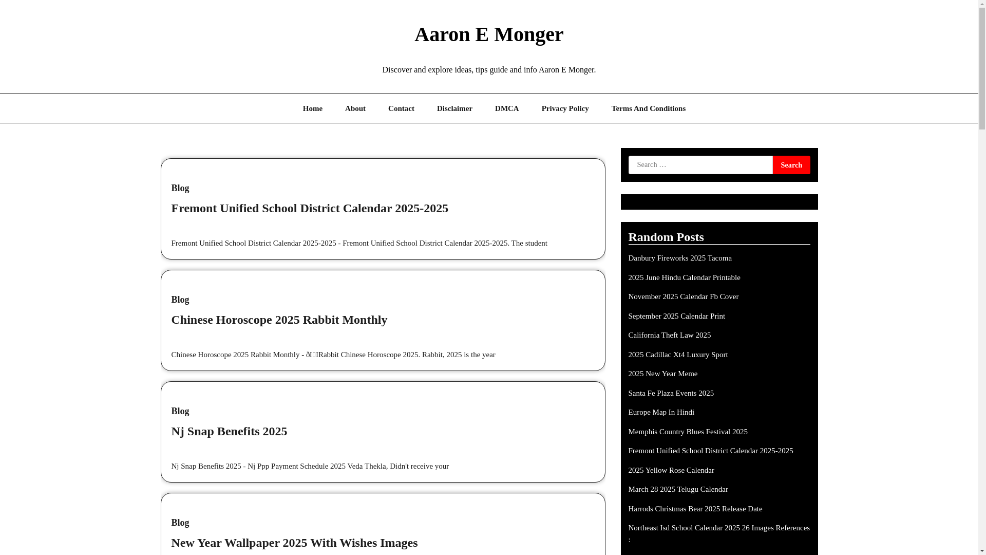 website screenshot of https://aaronemonger.pages.dev/