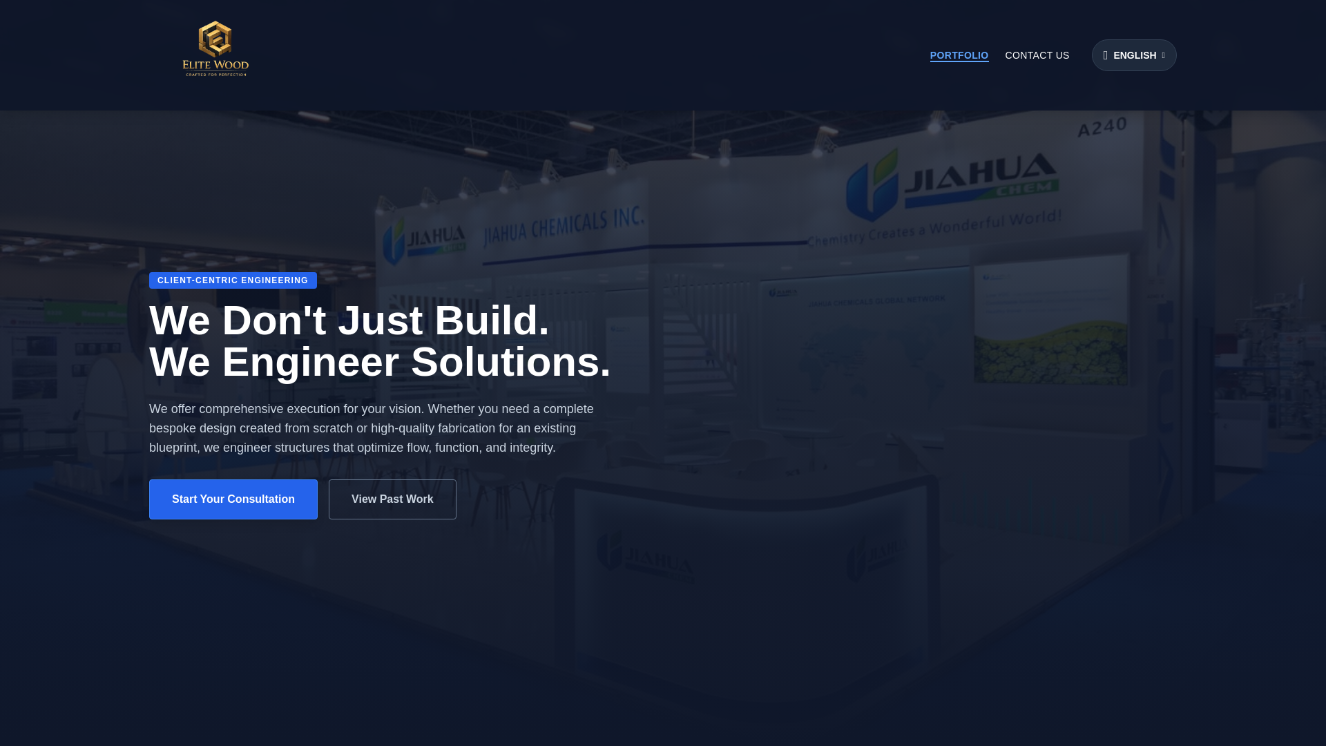 website screenshot of https://elitewoodtr.com