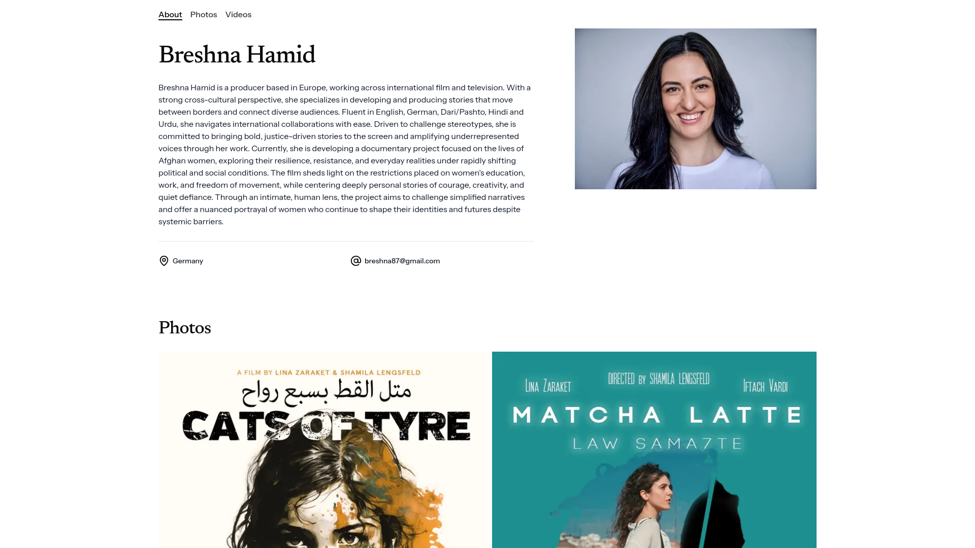 website screenshot of https://breshnahamid.com