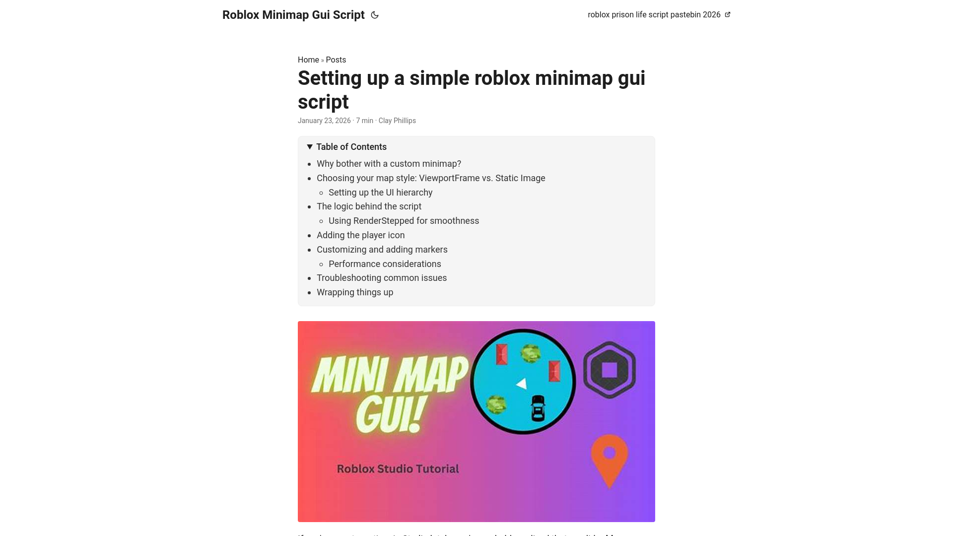 website screenshot of https://roblox-minimap-gui-script.pages.dev/