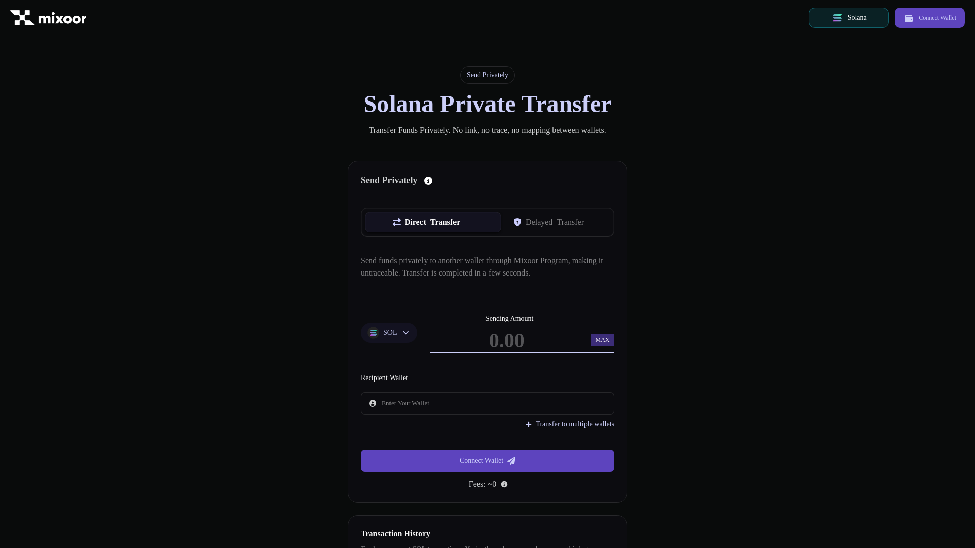 website screenshot of https://mixoor.fun