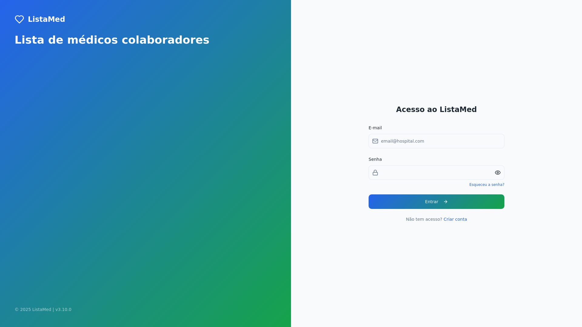 website screenshot of https://listamed.org/