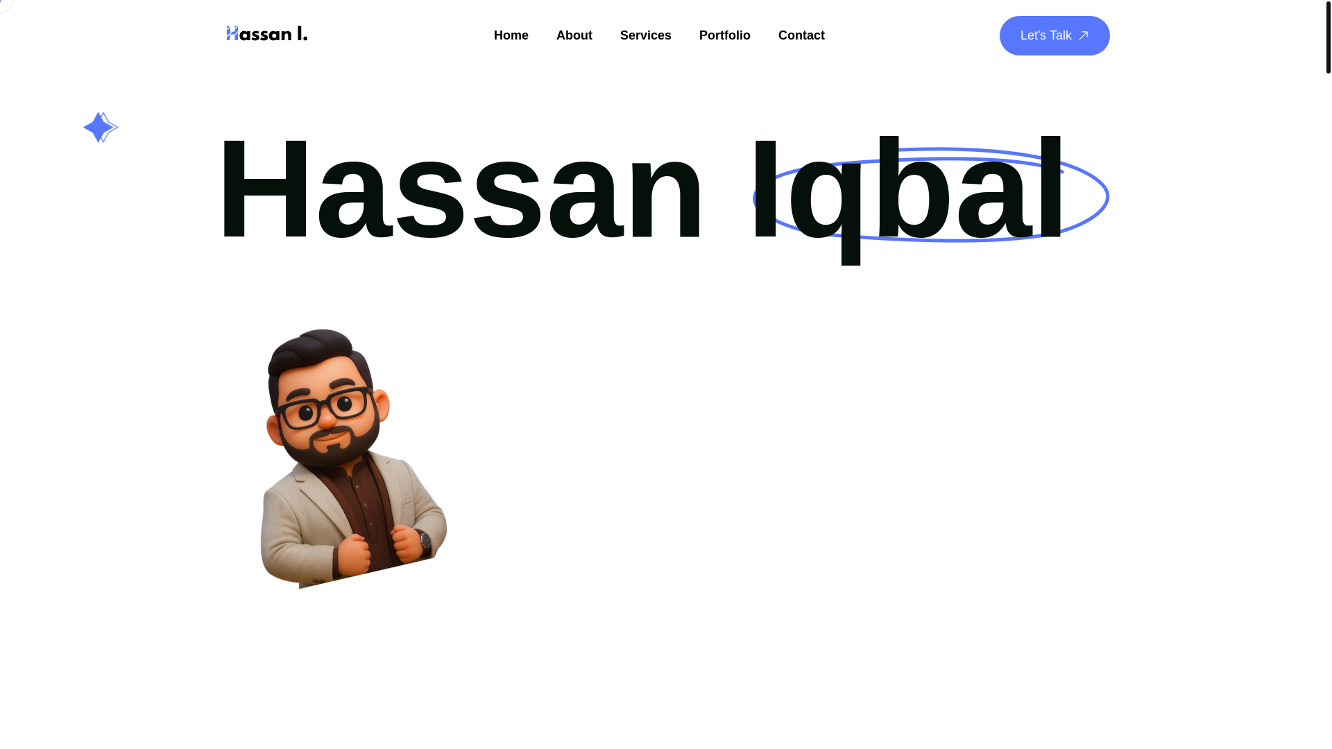 website screenshot of https://hassan-iqbal.site/