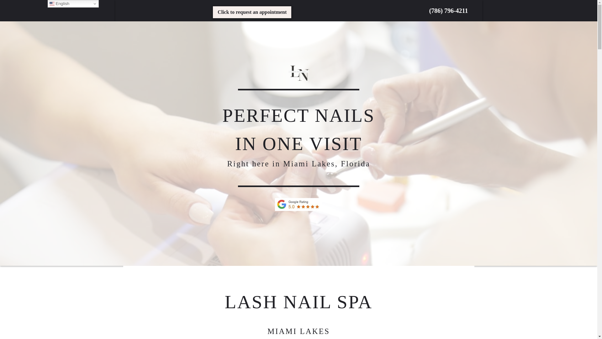 website screenshot of https://lashnailspabeauty.com/