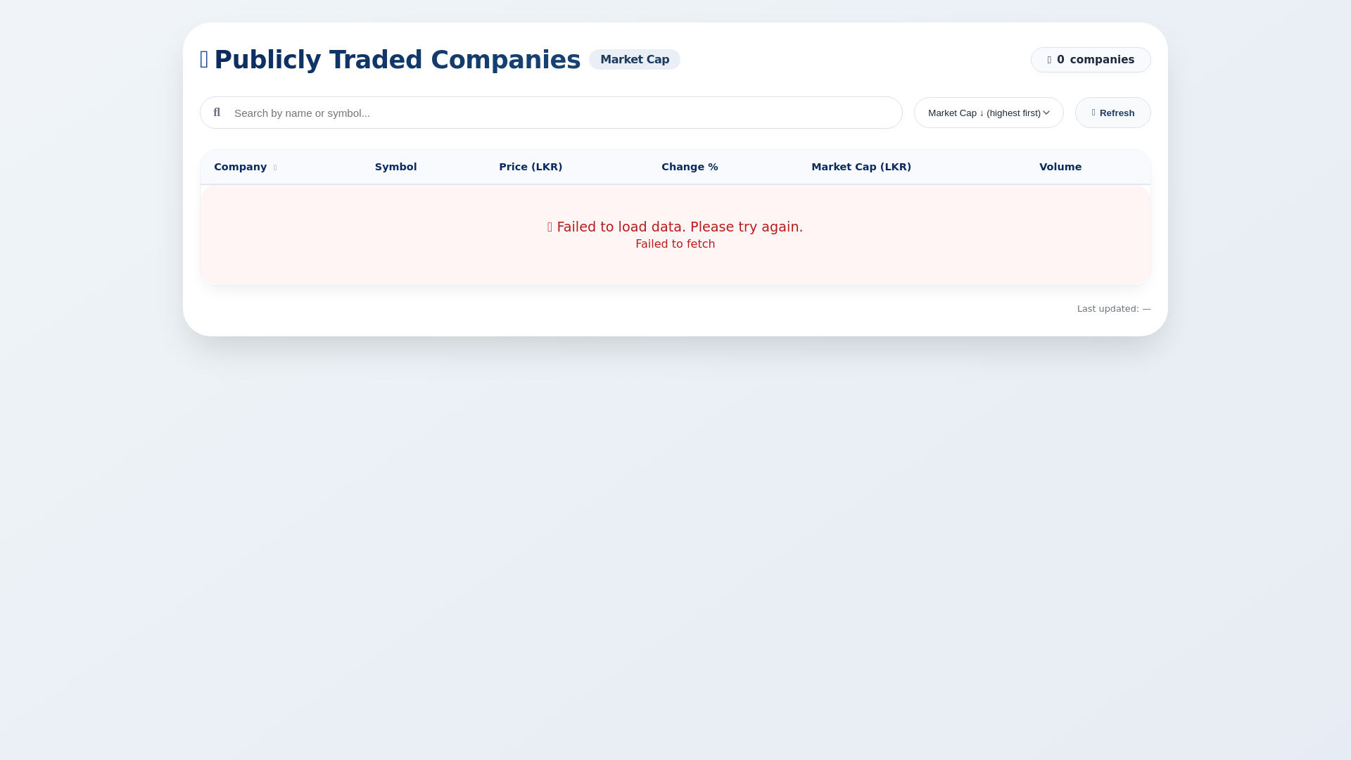 website screenshot of https://cse-company-list.pages.dev/