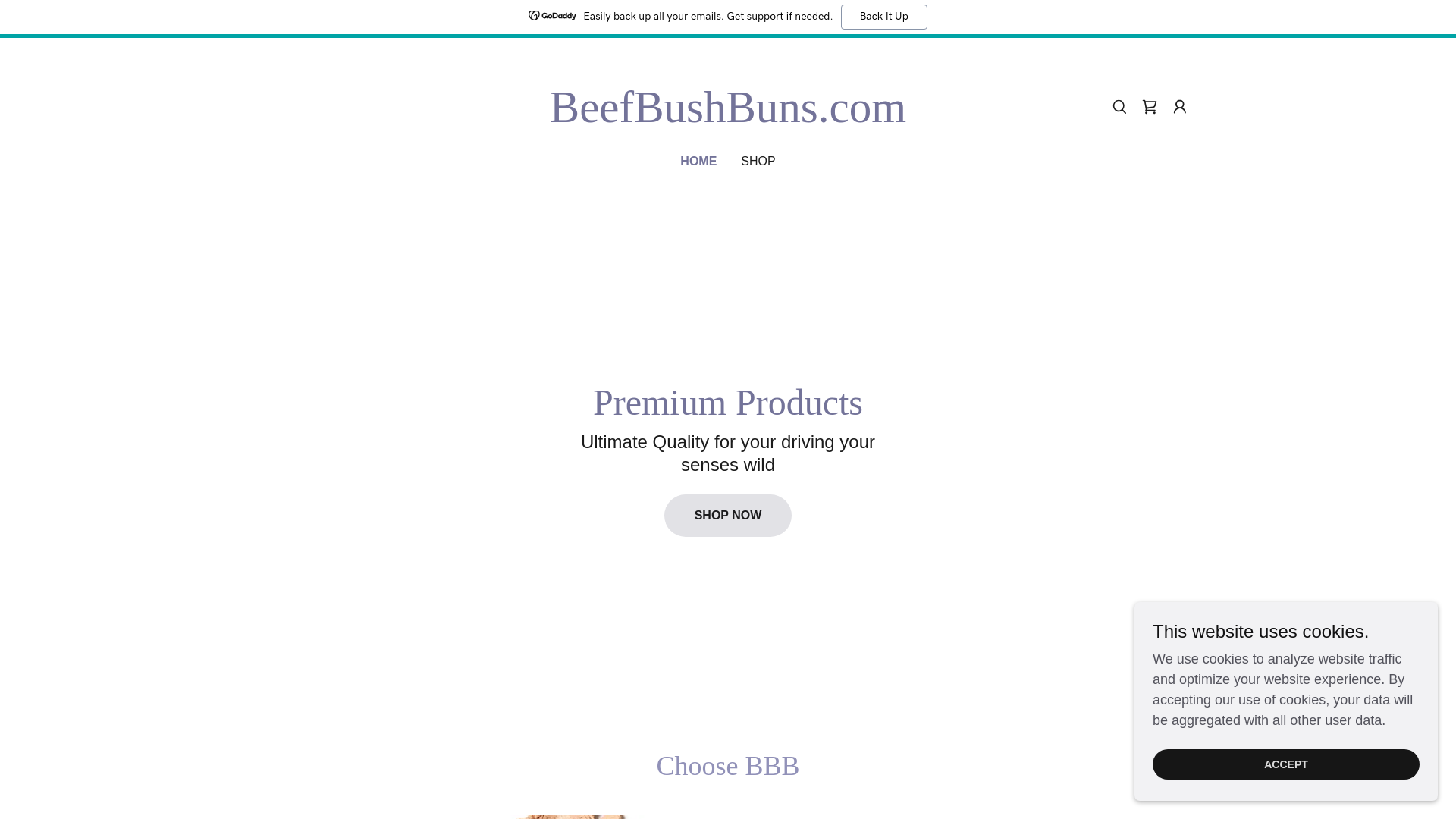 website screenshot of https://beefbushbuns.com/
