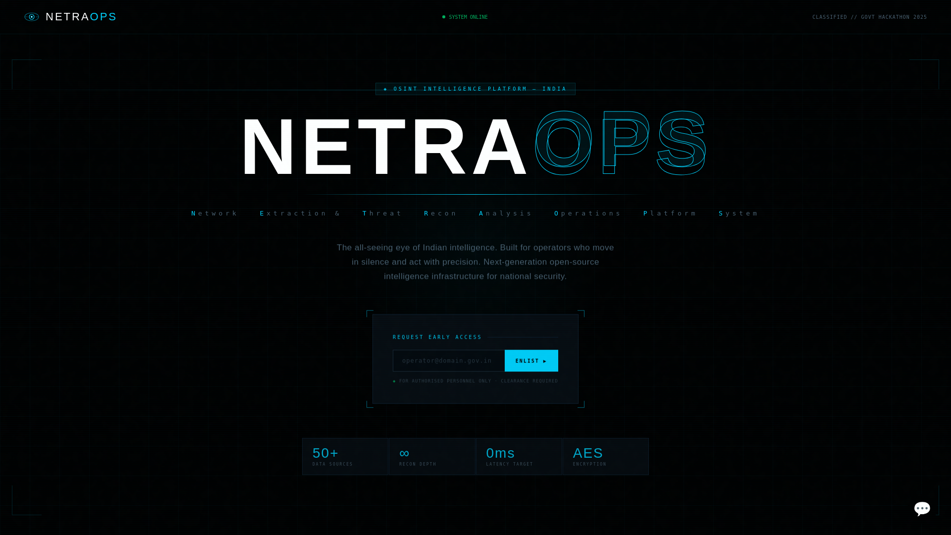 website screenshot of https://netraops.pages.dev/