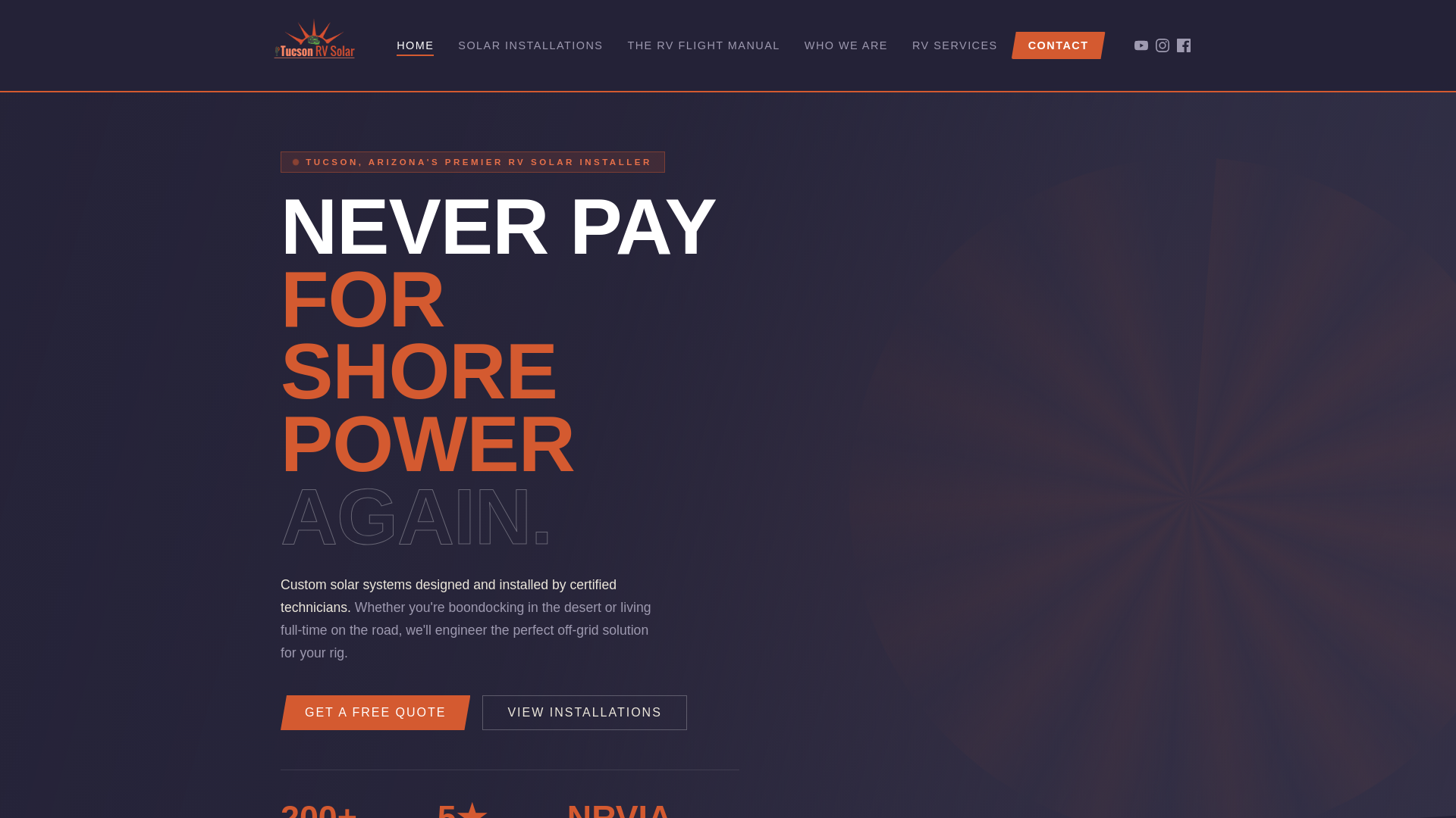 website screenshot of https://tucsonsolarrv.pages.dev/