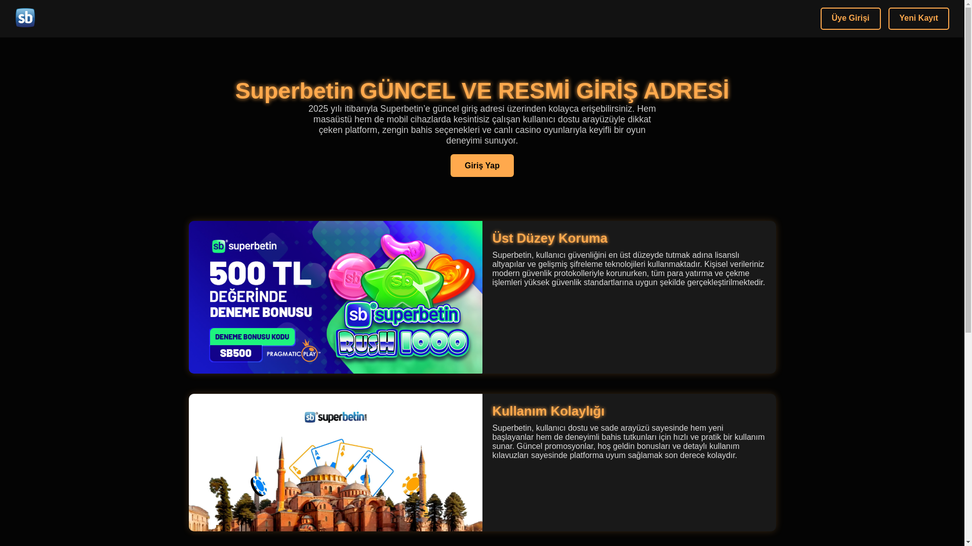 website screenshot of https://superbetin-guncelgiris.com/