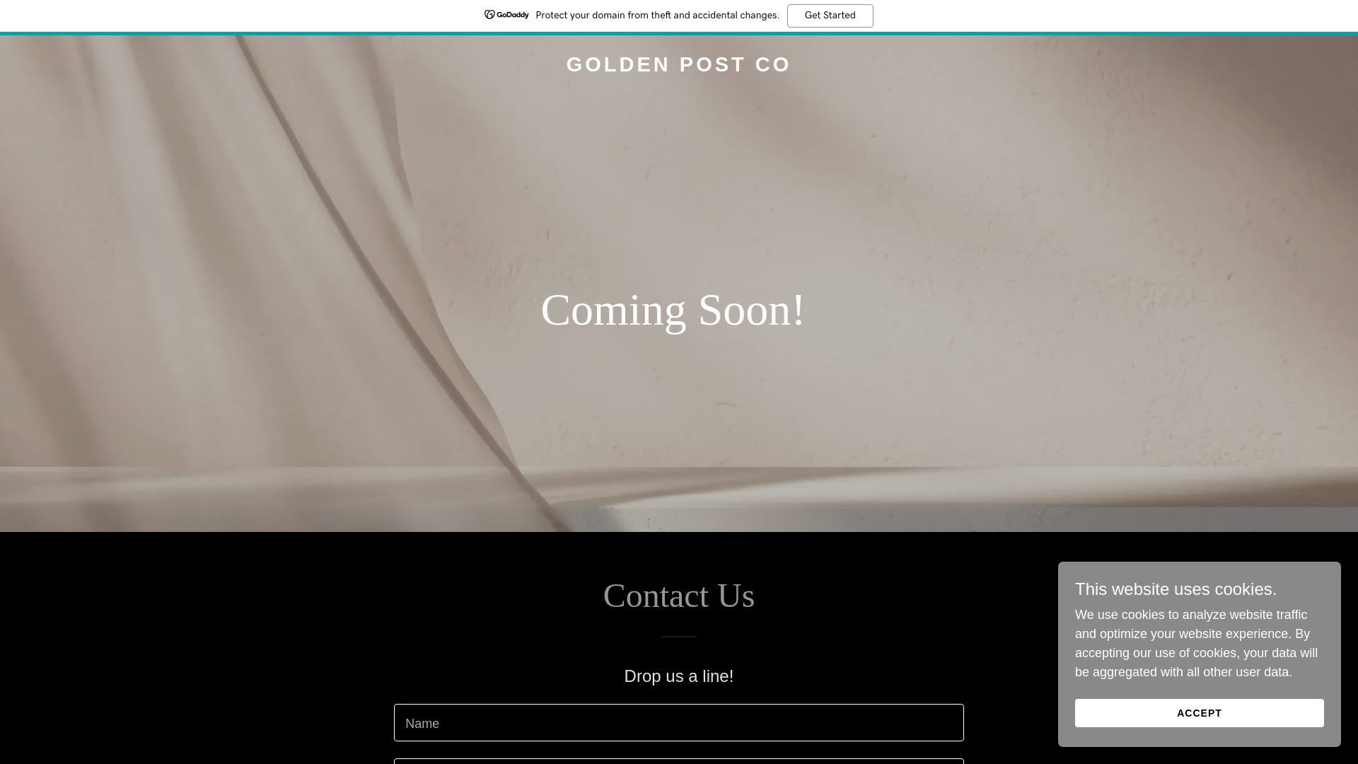 website screenshot of https://goldenpostco.com/