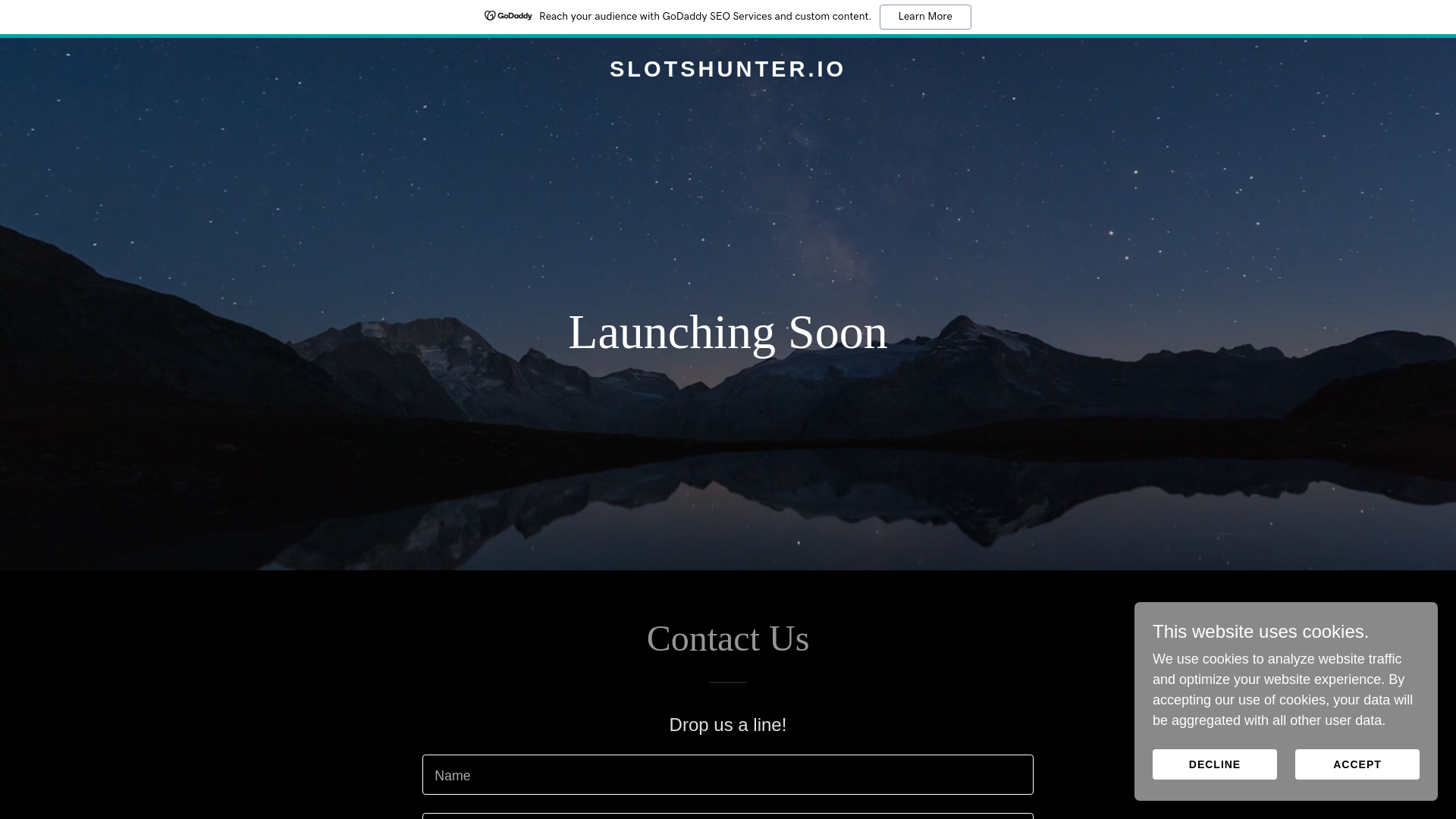 website screenshot of https://slotshunter.io/