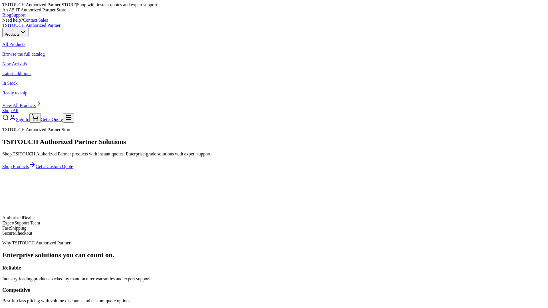website screenshot of https://tsitouch-authorized-partner.com