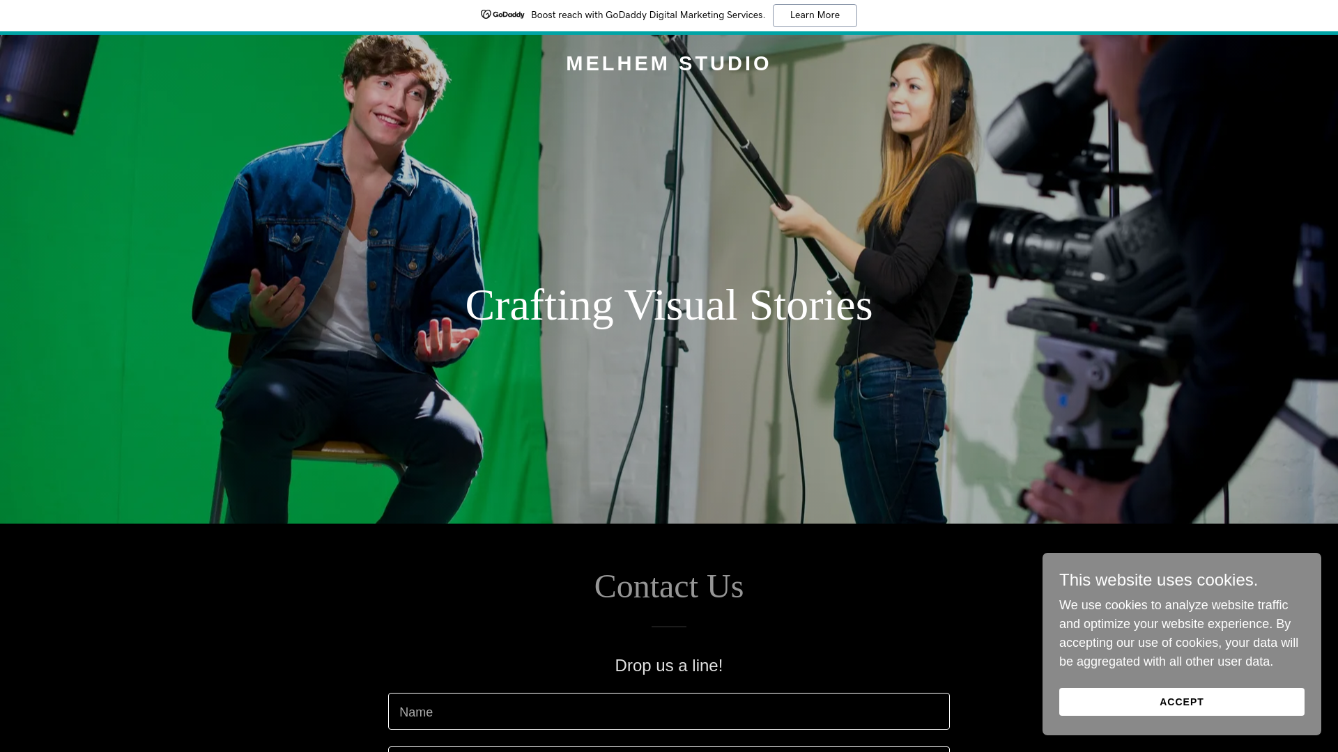 website screenshot of https://melhemstudio.com