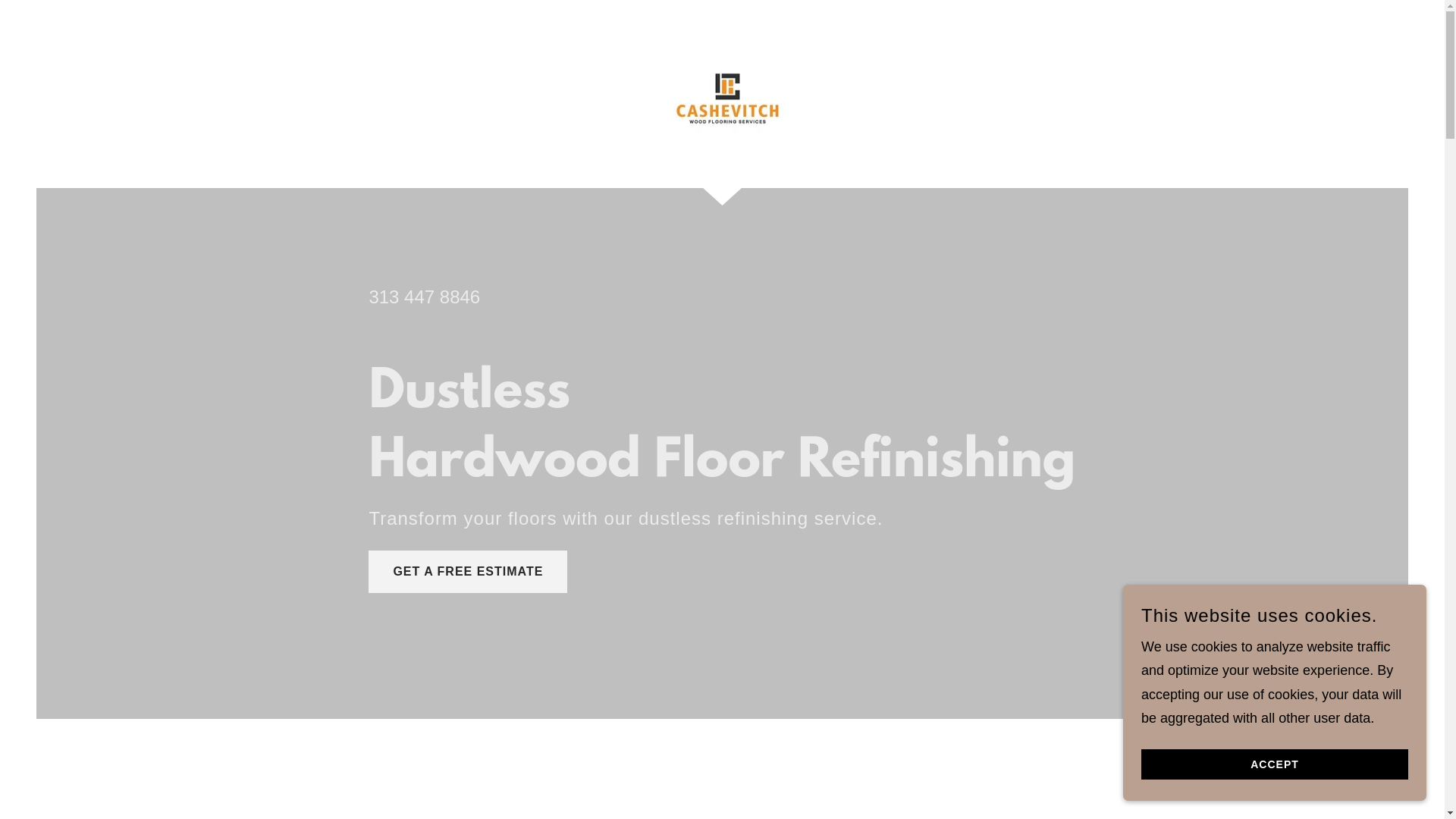 website screenshot of https://cashevitchdustlessflooring.com/