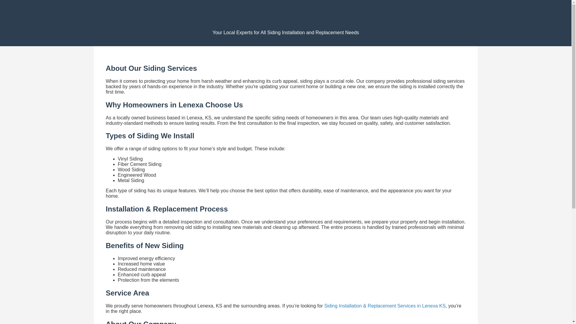 website screenshot of https://siding-installation-and-replacement-lenexa-ks.pages.dev/