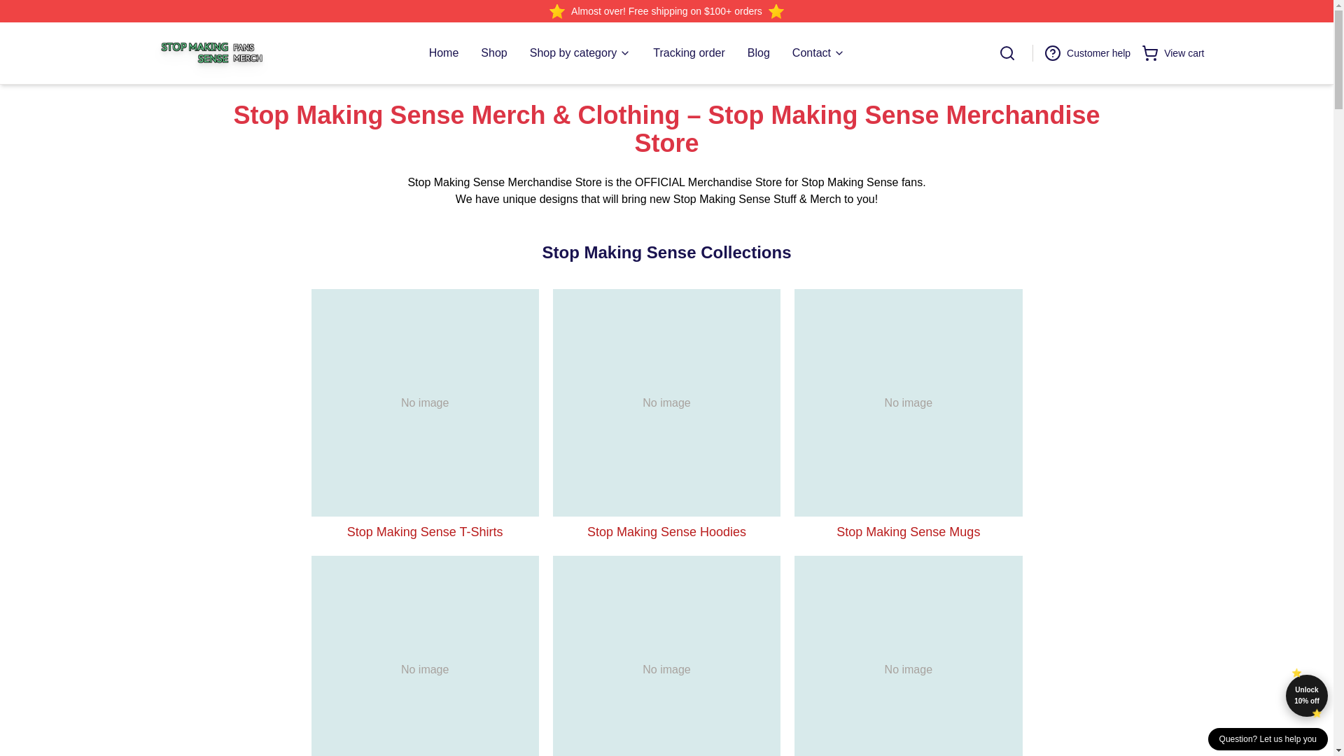 website screenshot of https://stopmakingsense.shop/