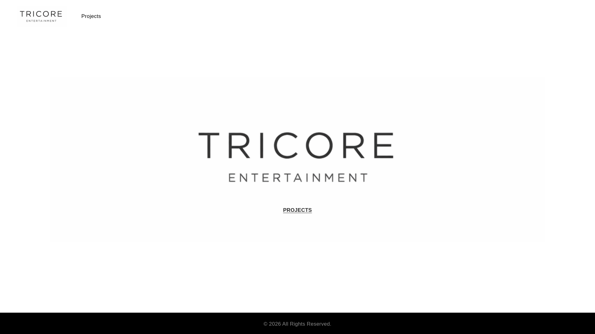 website screenshot of https://tricoreentertainment.com/