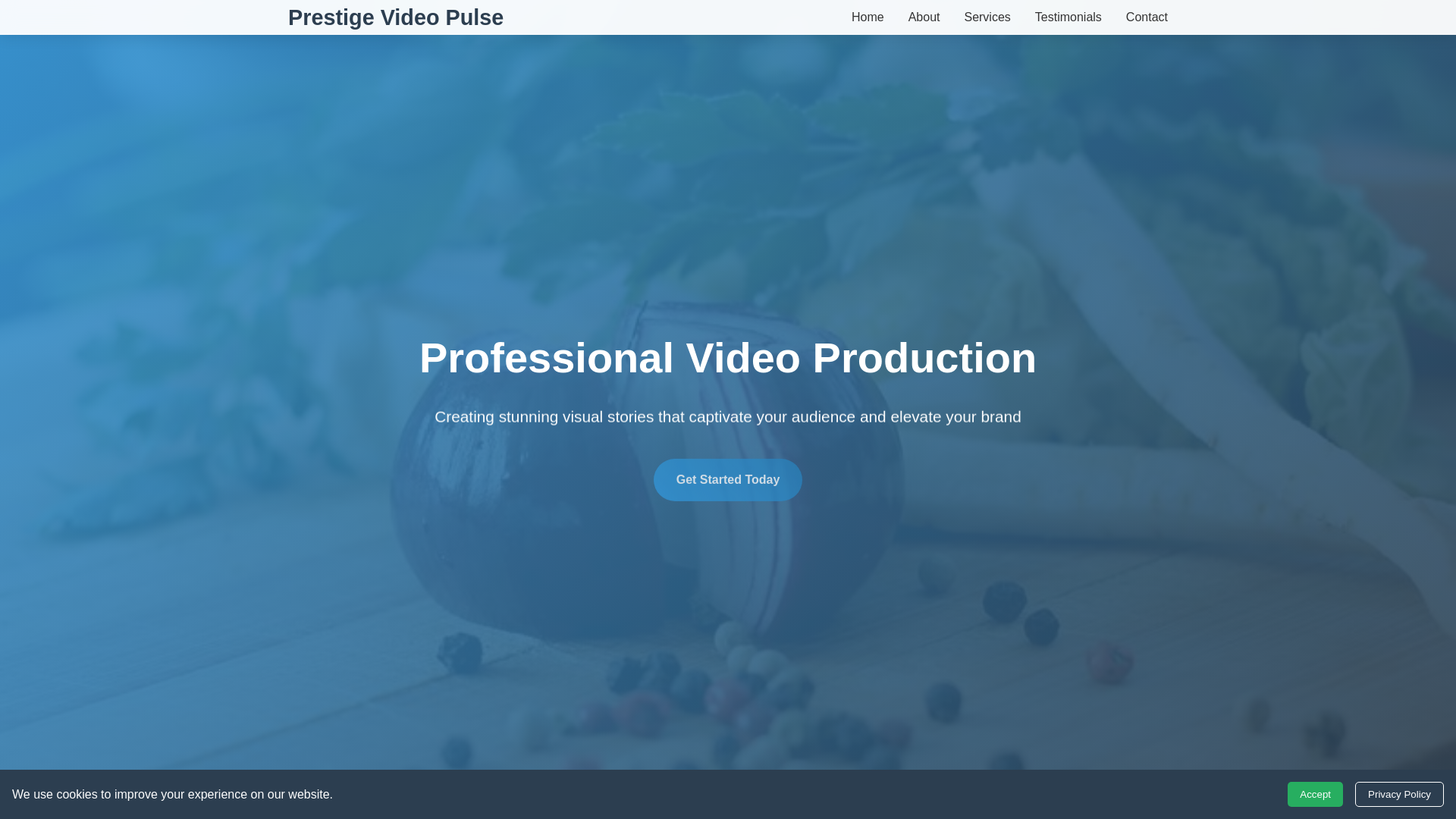 website screenshot of https://prestigevideopulse.shop