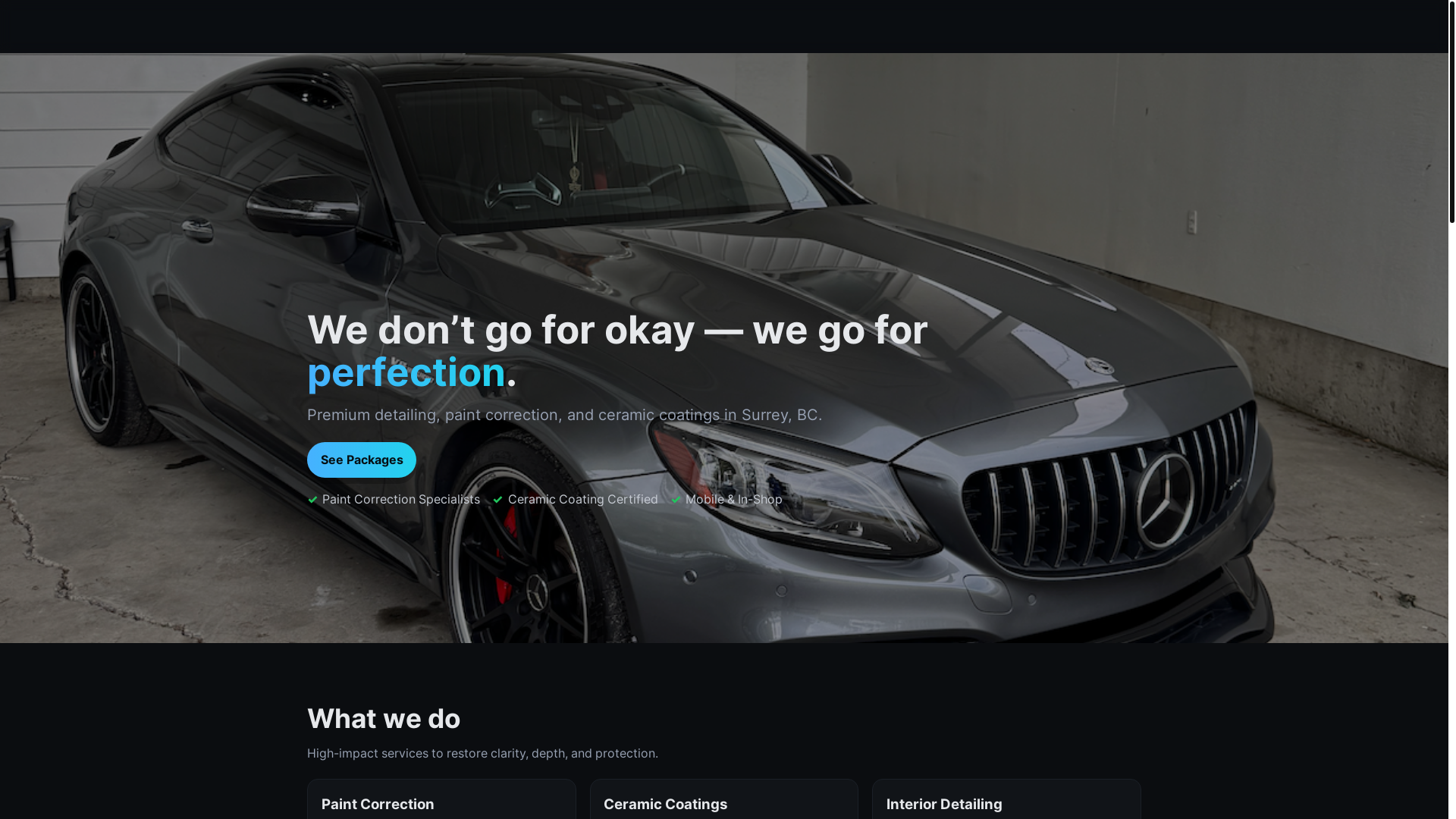website screenshot of https://shineautocraft.com/