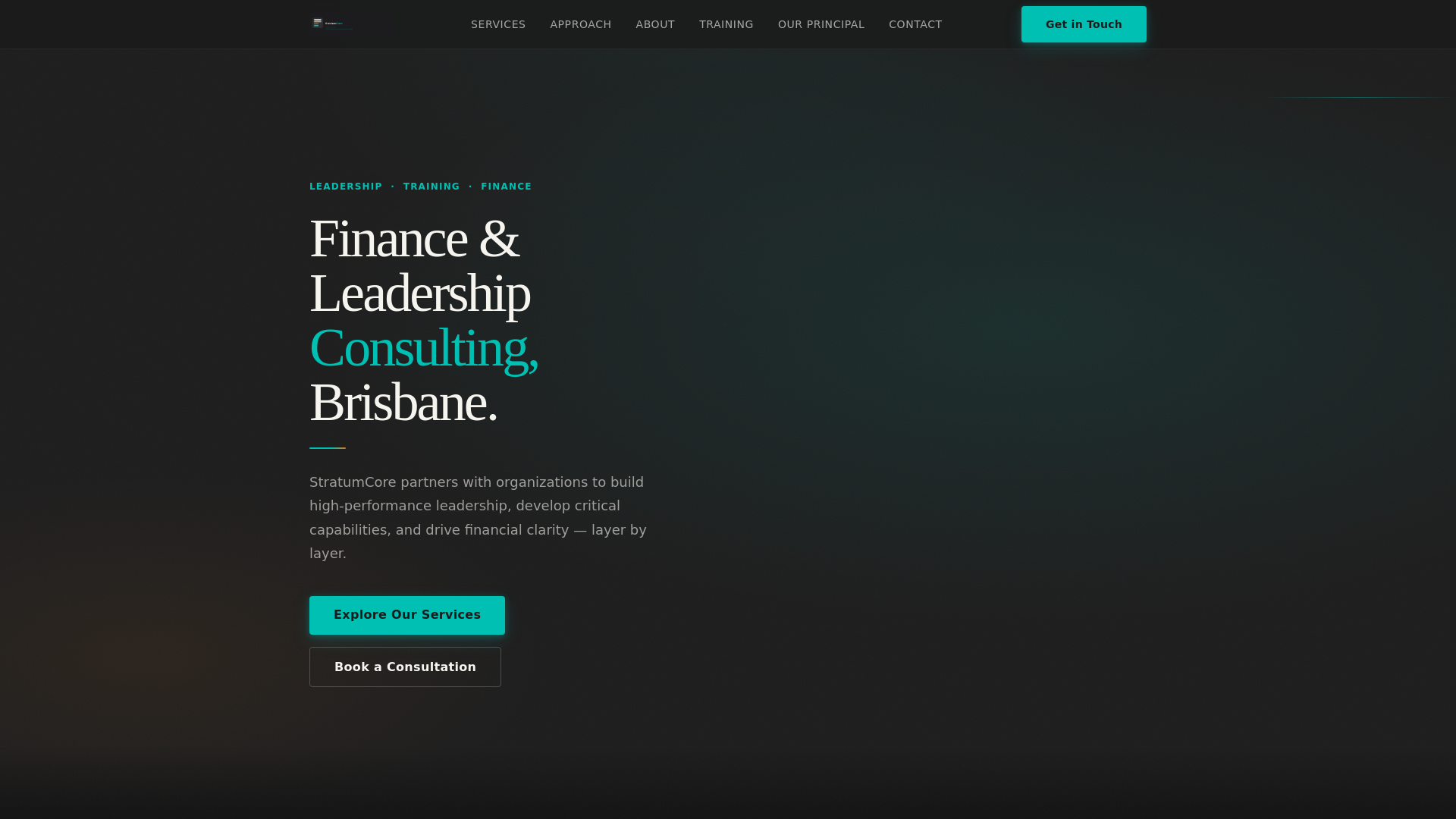 website screenshot of https://stratumcore.com.au/