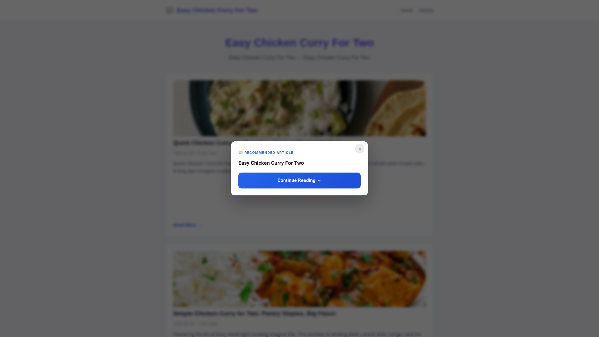 website screenshot of https://easy-chicken-curry-for-two.pages.dev/