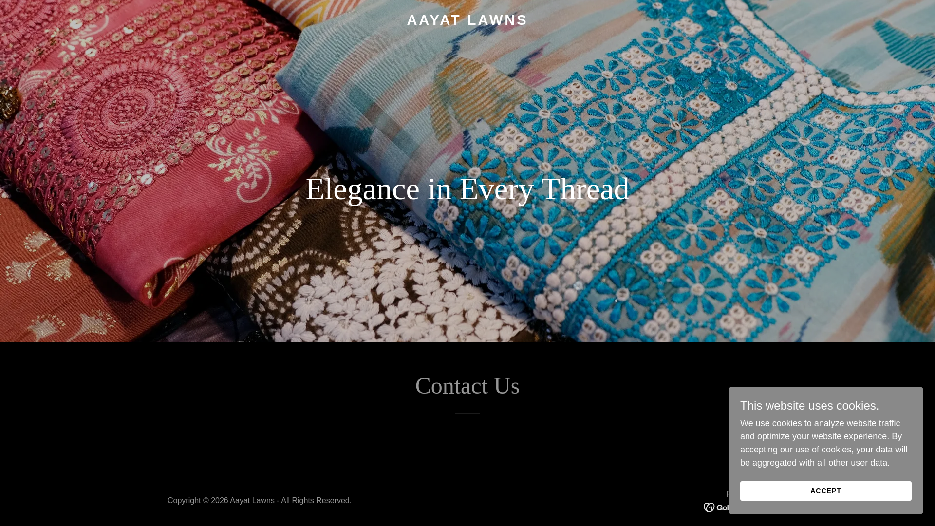 website screenshot of https://aayatlawns.com/